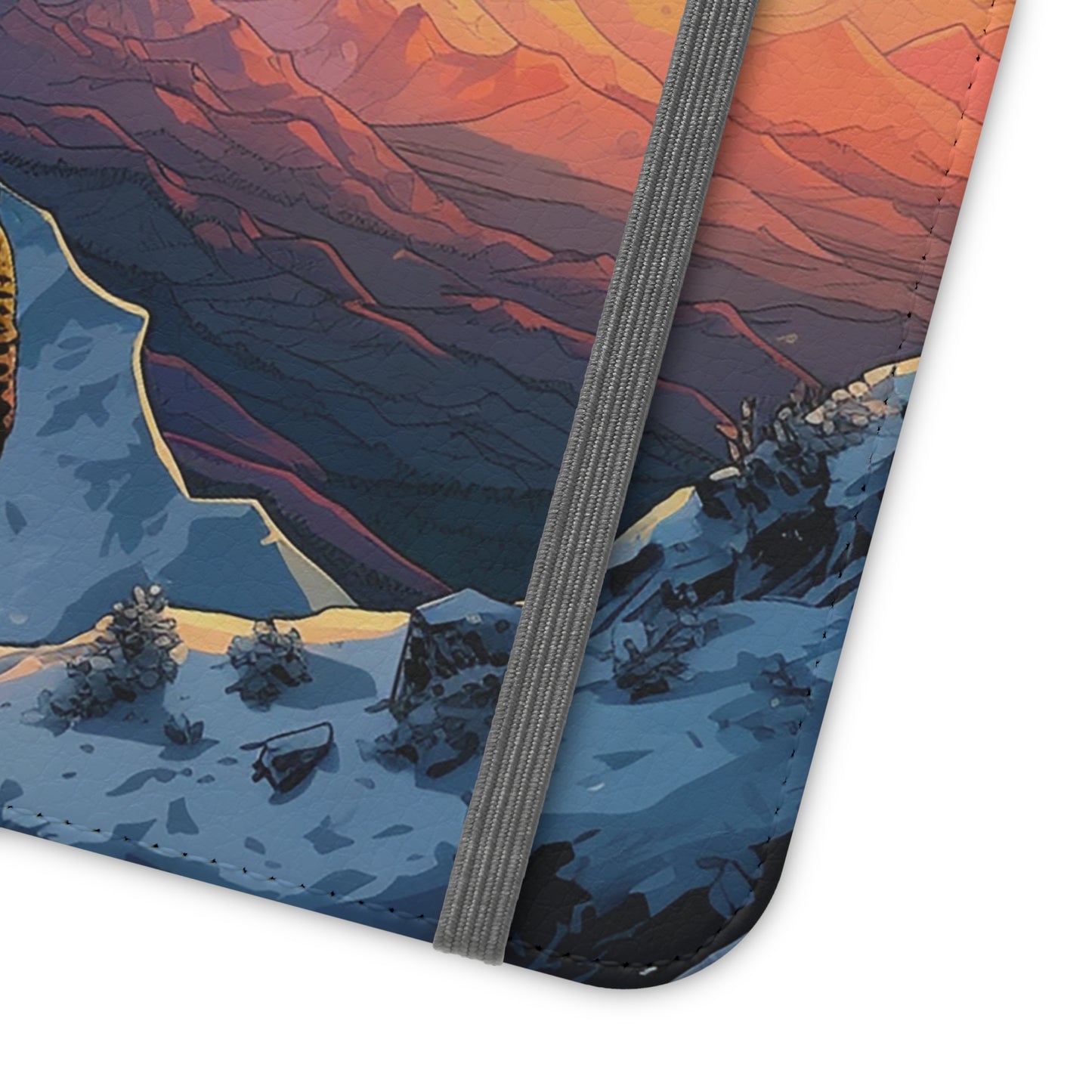 Snowy Mountain Landscape Sunset Flip Phone Case - Embrace the Beauty of Nature on Your Device