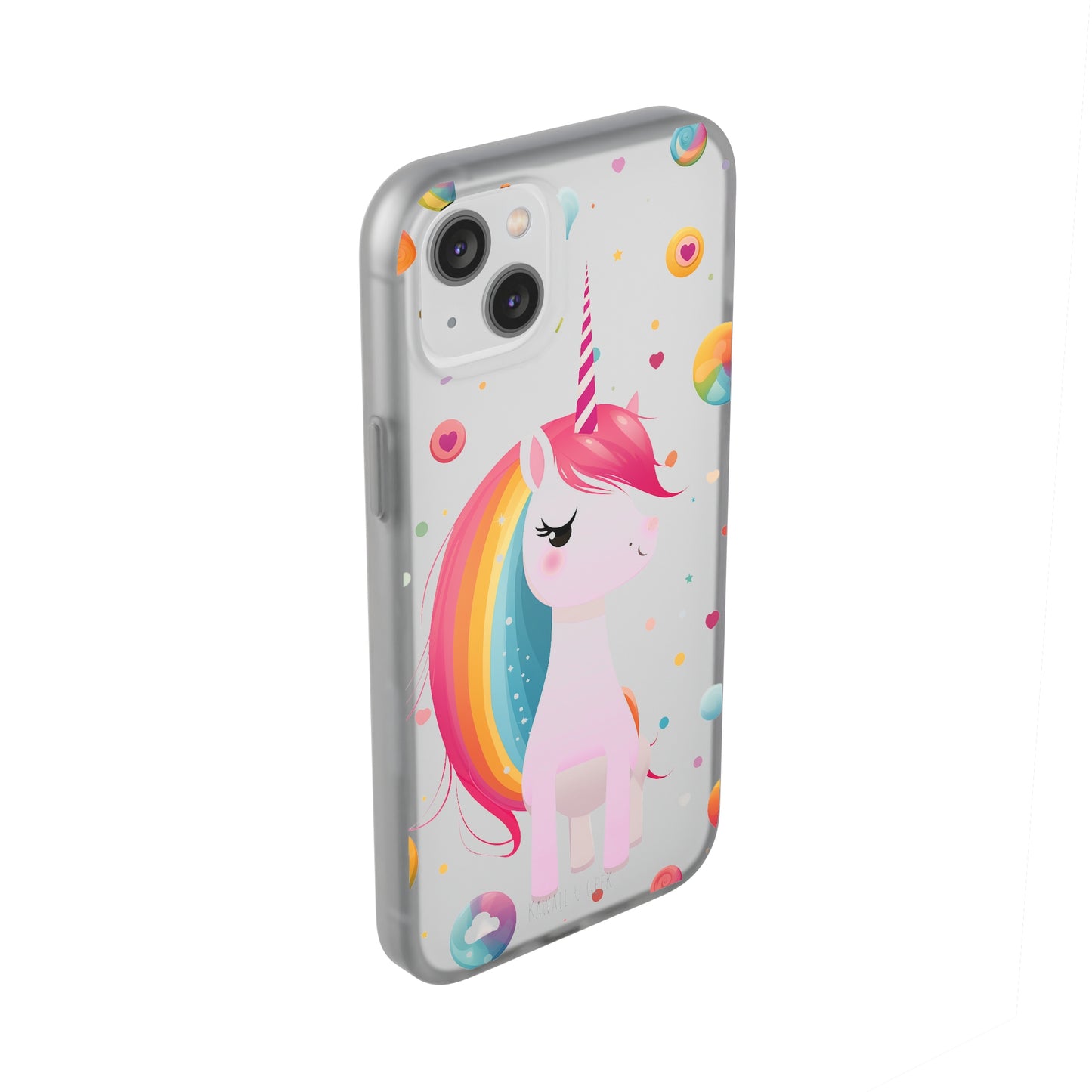 Kawaii Unicorn Flexi Transparent Phone Case