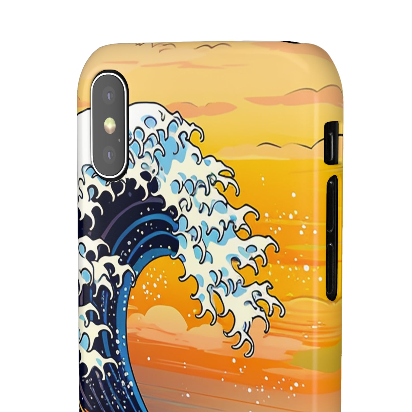 Sunset Big Wave Phone Case - Embrace the Majestic Hokusai Style in Your Hands