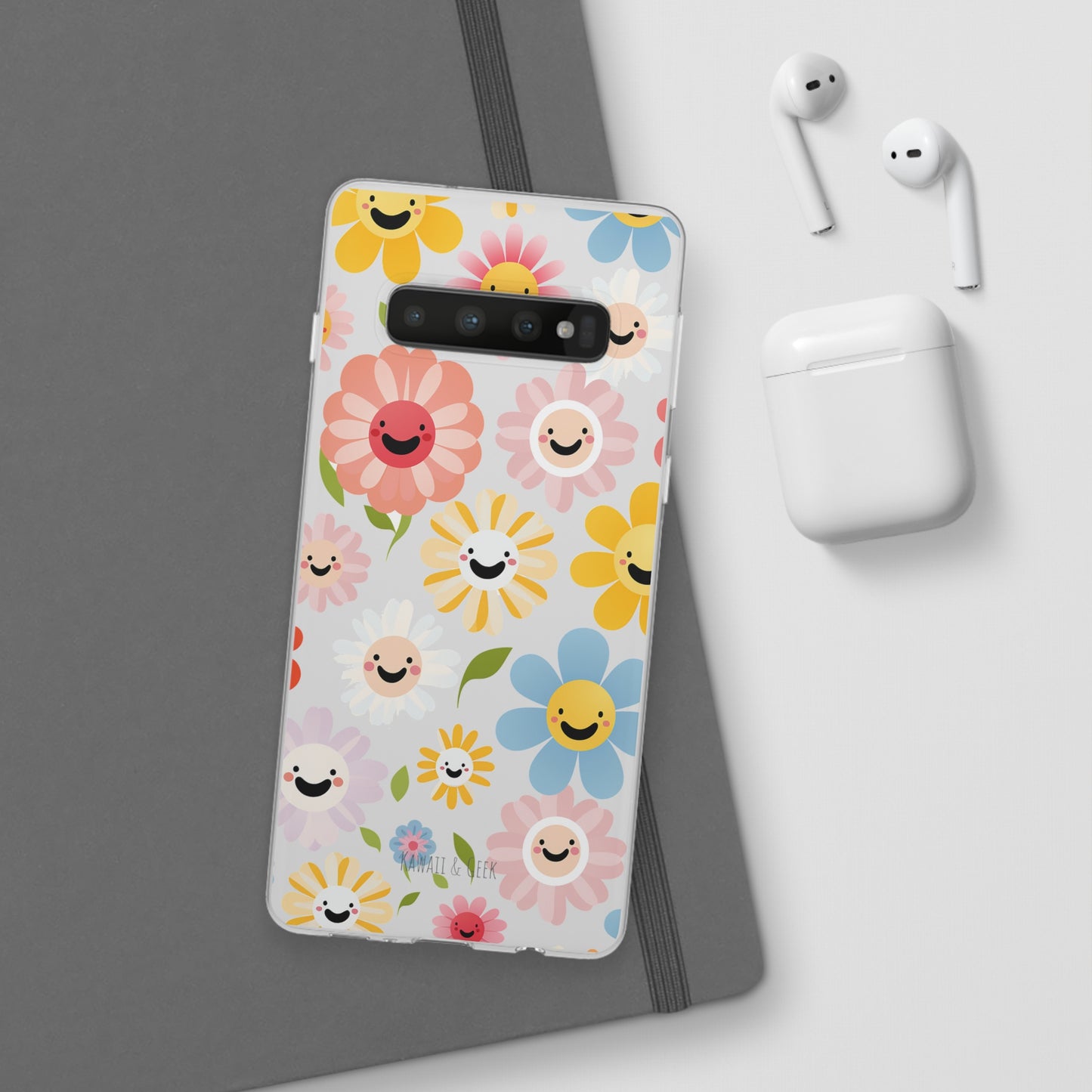 Kawaii Flowers Flexi Transparent Phone Case