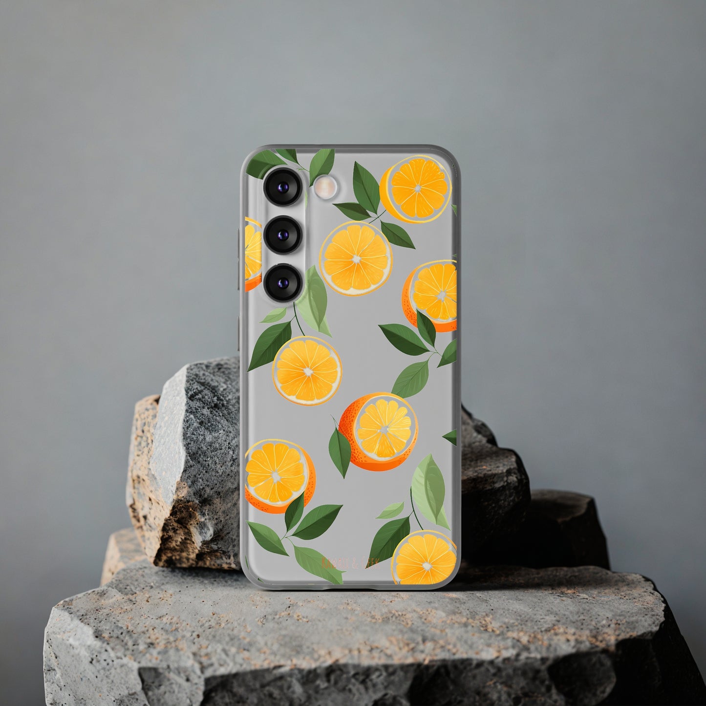 Zesty Orange Slices Transparent Flexi Phone Case