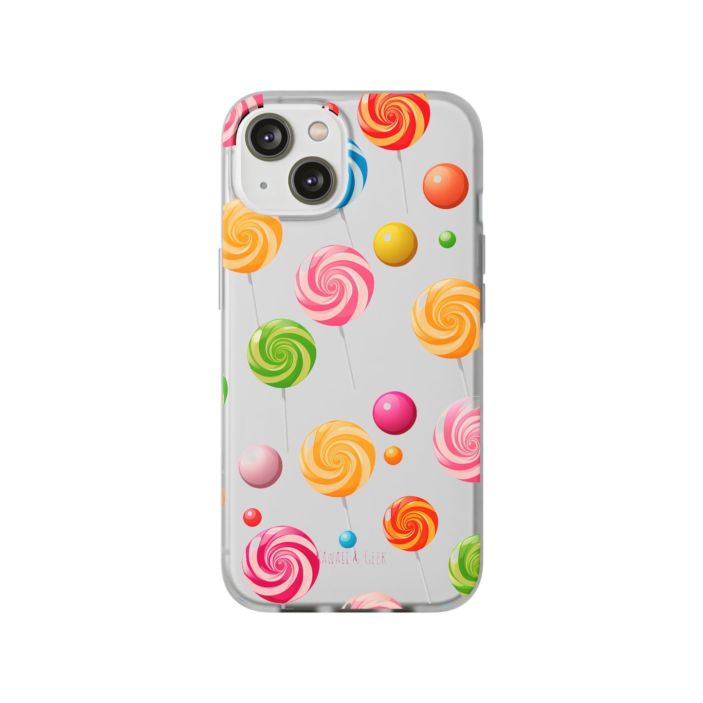 Vibrant Lollypop Array - Flexi Transparent Phone Case