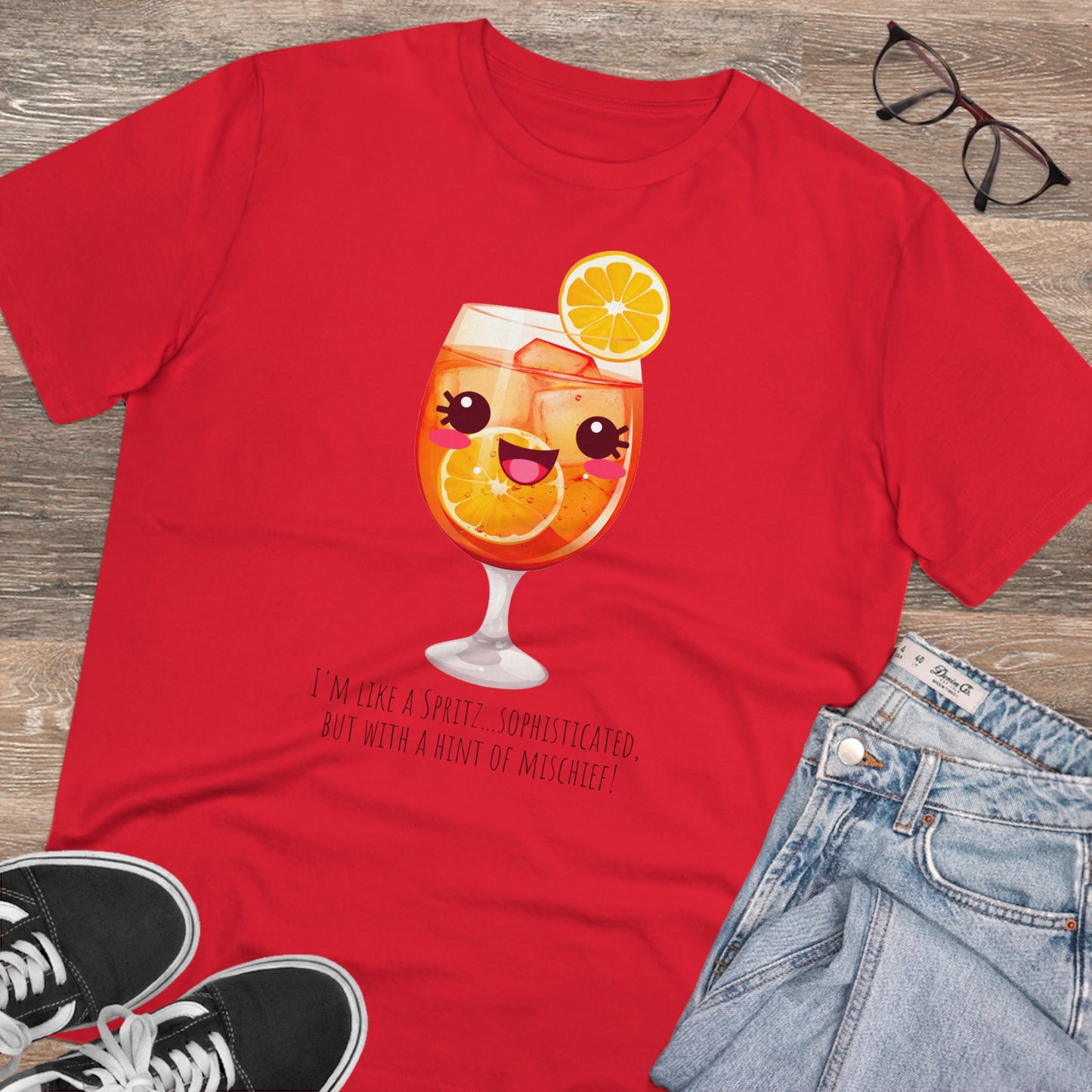 Cute and Mischievous Spritz Glass T-Shirt | Fun and Sophisticated Design