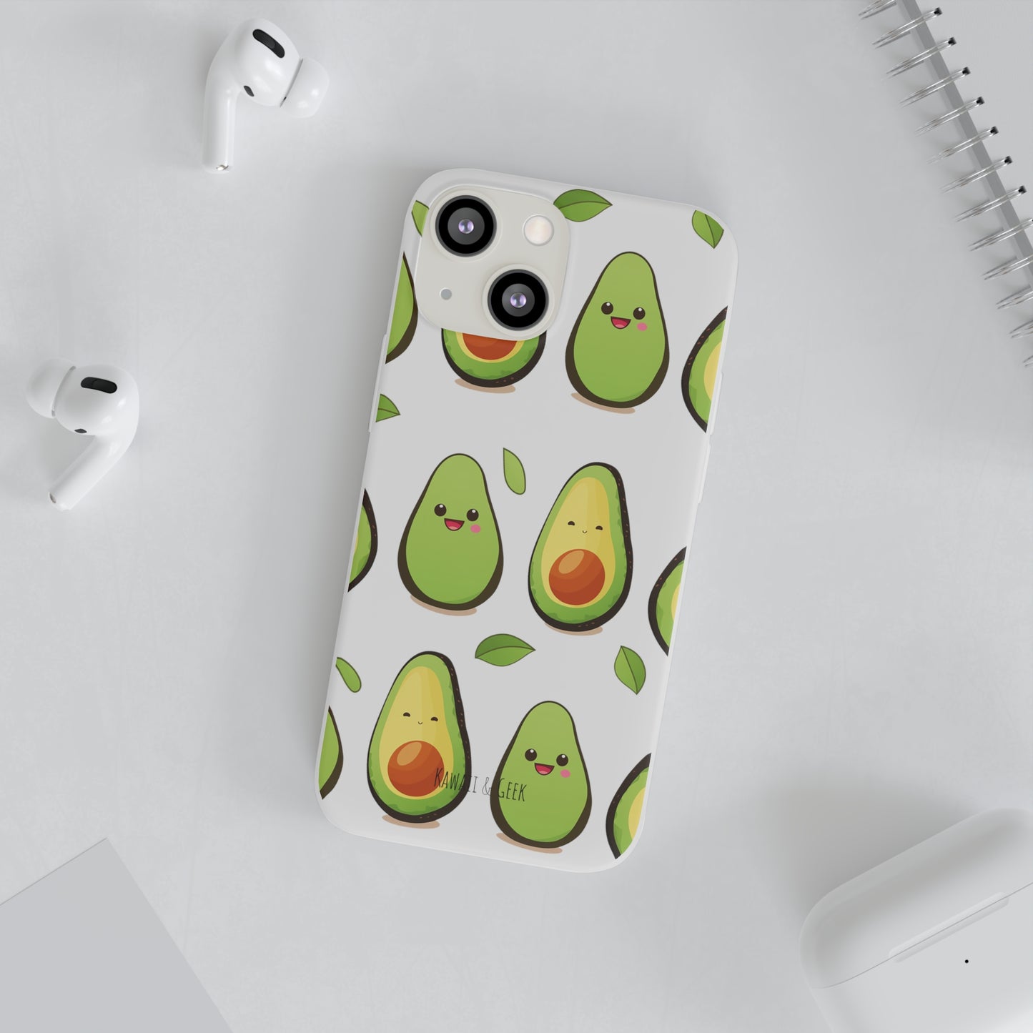 Cute Avocado Transparent Flexi Case: Perfect Blend of Style & Function