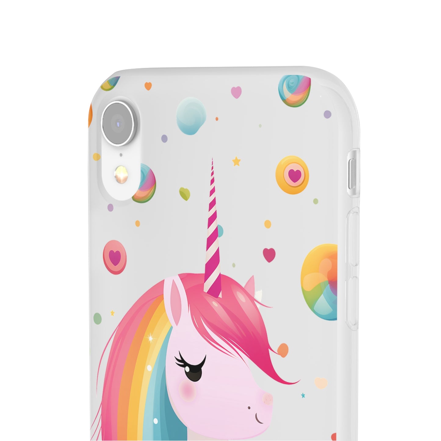 Kawaii Unicorn Flexi Transparent Phone Case