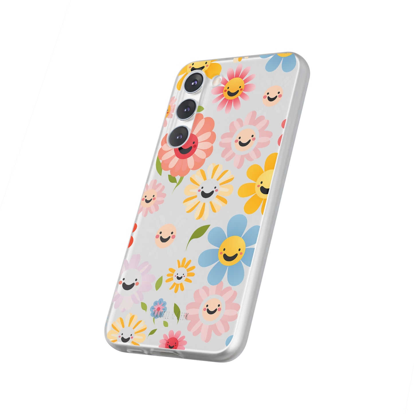 Kawaii Flowers Flexi Transparent Phone Case