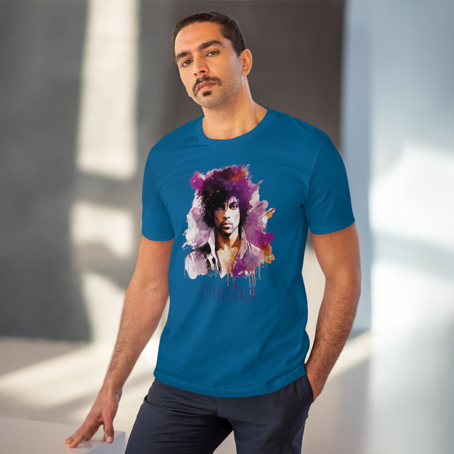 Prince in Purple Rain Unisex T-Shirt - Add Some Artistic and Musical Style to Your Wardrobe in an Eco-Friendly Way