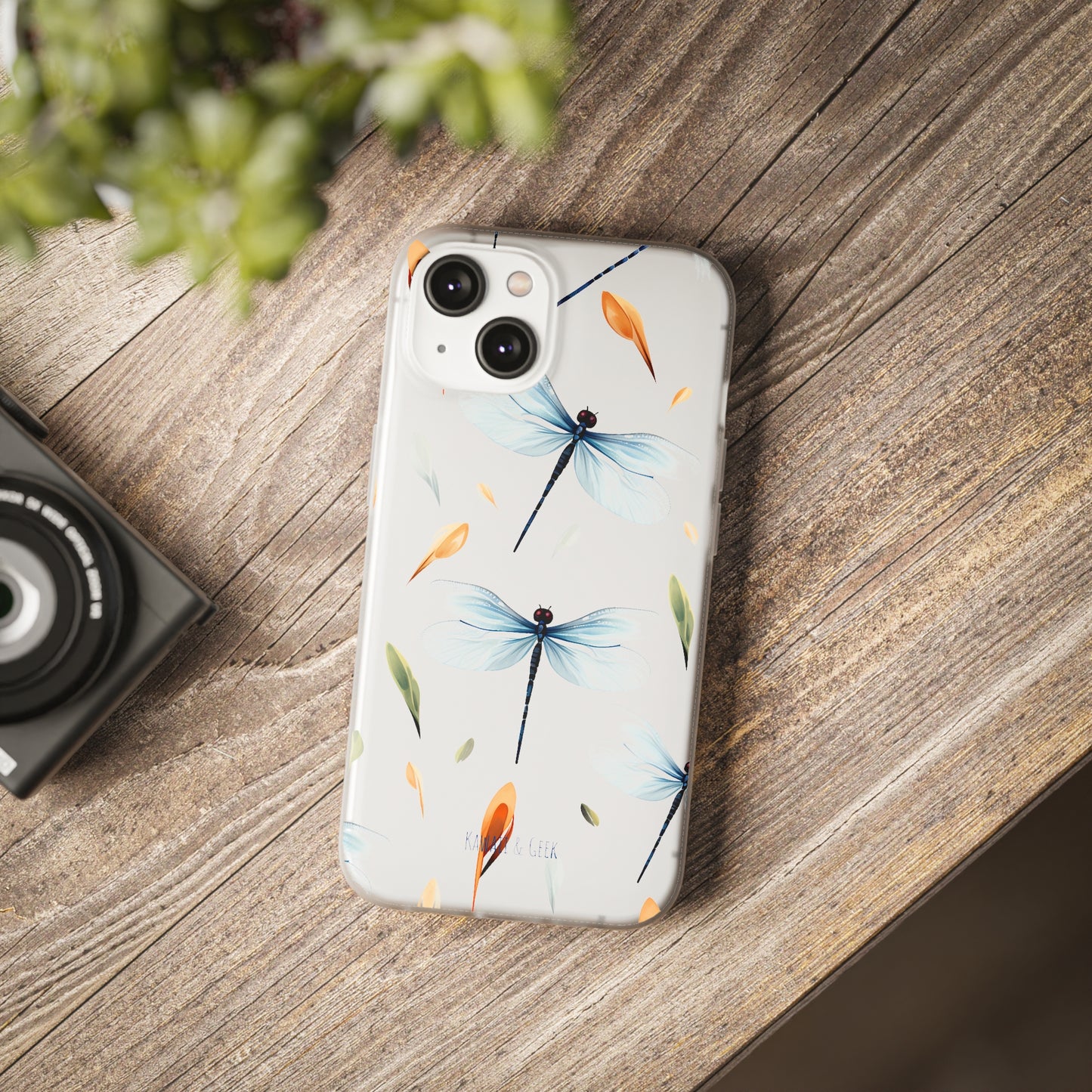 Dragonfly Dreams: Transparent Flexi Phone Case