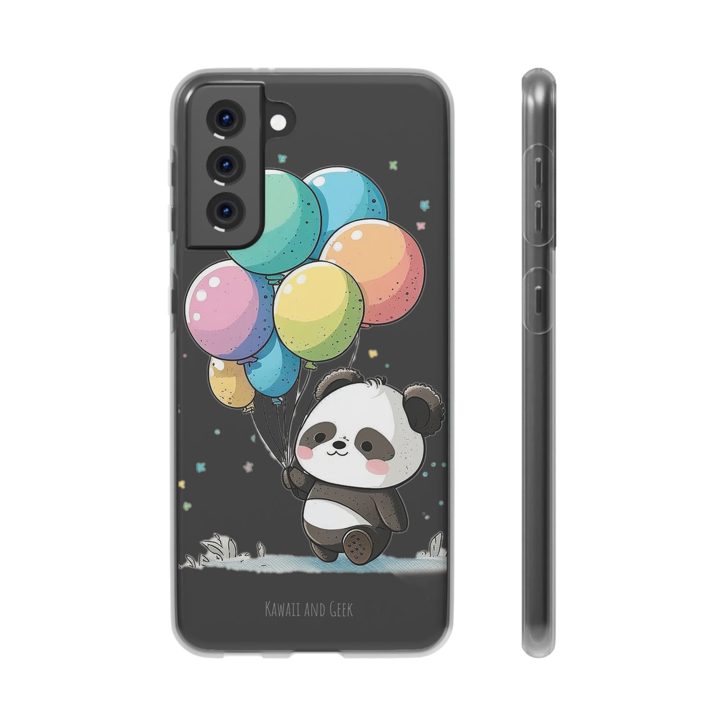 Cute Panda with Balloons flexi Smartphone Case - Add Some Adorable and Protective Style to Your Device