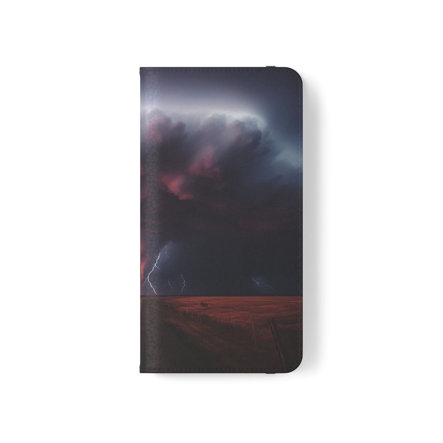 Super Cell Tornado Lightning Flip Phone Case