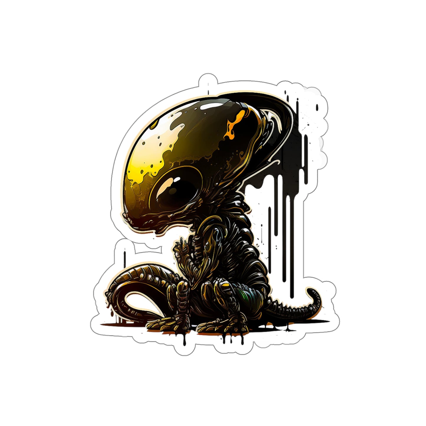 Baby Xenomorph Sticker - Add Some Adorable Alien Style to Your Tech