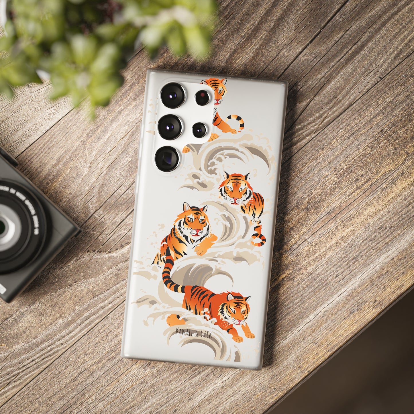 Elegant Chinese Ink Tiger Flexi Phone Case