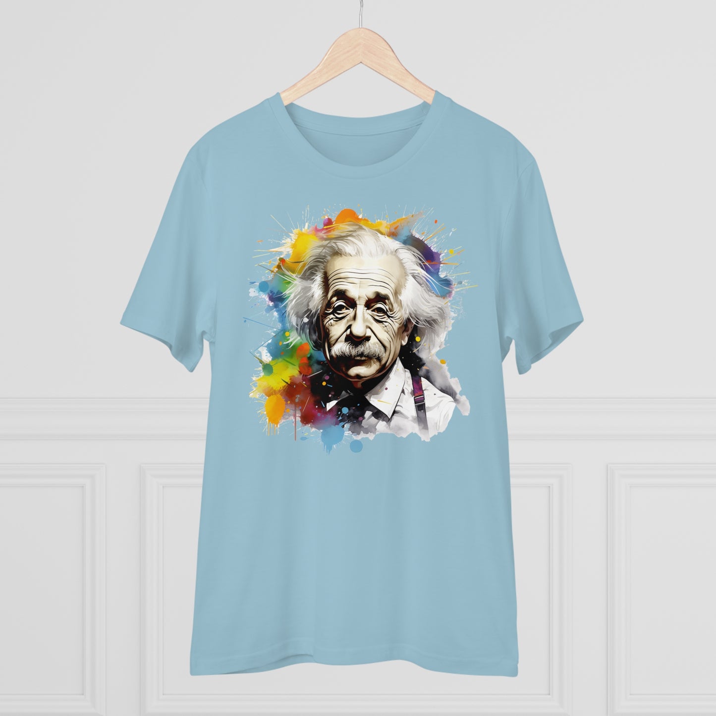 Albert Einstein Eco-friendly T-shirt : Watercolor Essence