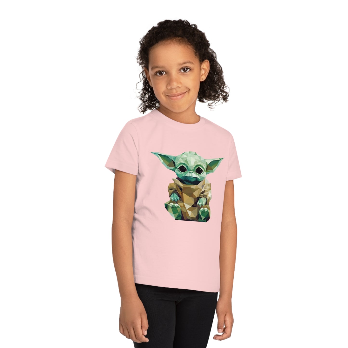 Baby Yoda Grogu Polygonal Kids T-Shirt - Embrace Adorable Adventure