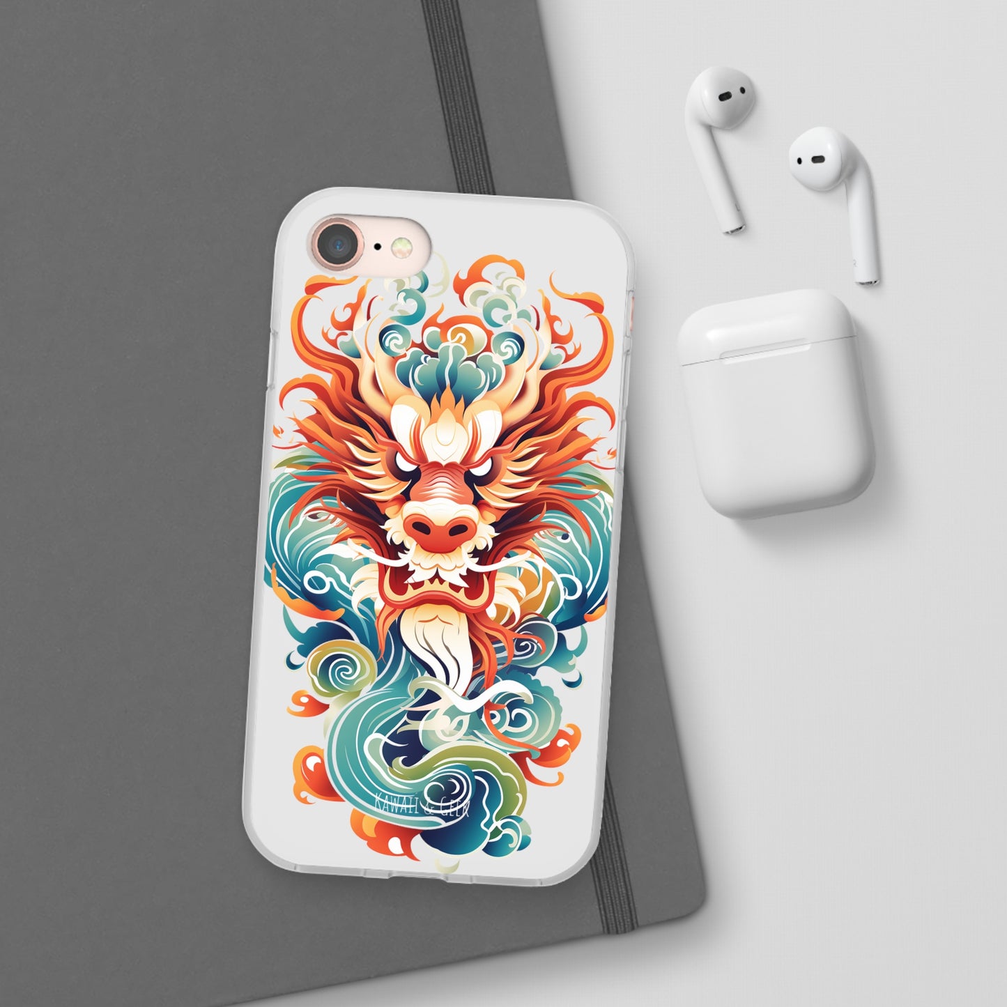 Chinese Ink Dragon Flexi Transparent Phone Case