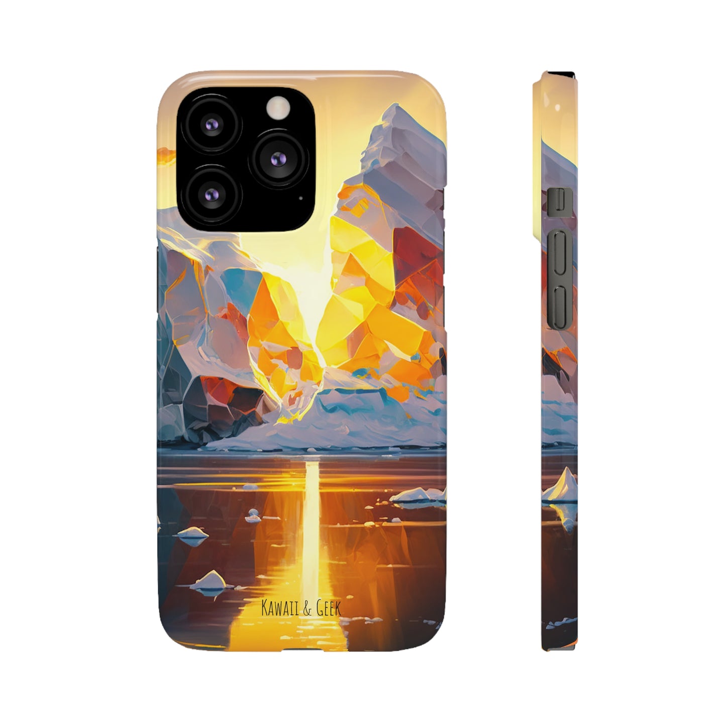 Arctic Landscape and Iceberg at Sunset Phone Case - Capture the Serenity of Nature on Your Device