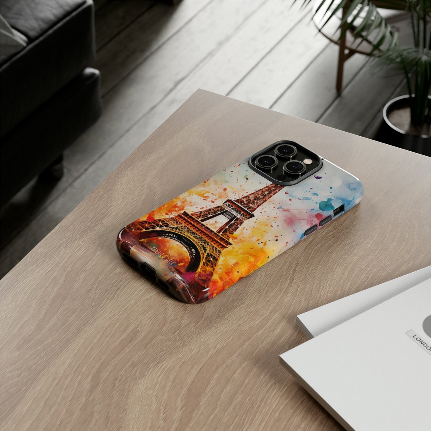 Eiffel Tower Painting Tough Phone Case - for Paris lovers