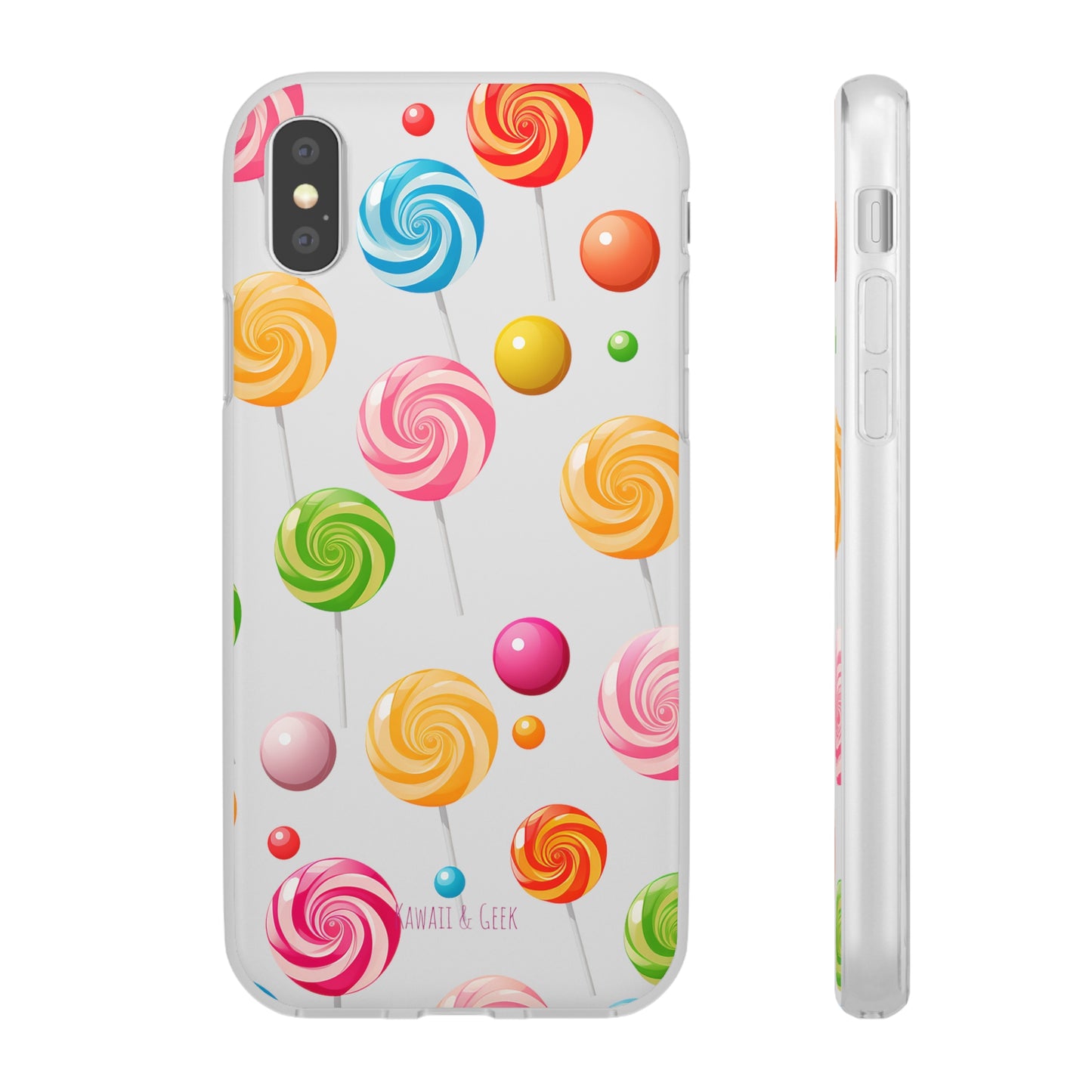 Vibrant Lollypop Array - Flexi Transparent Phone Case