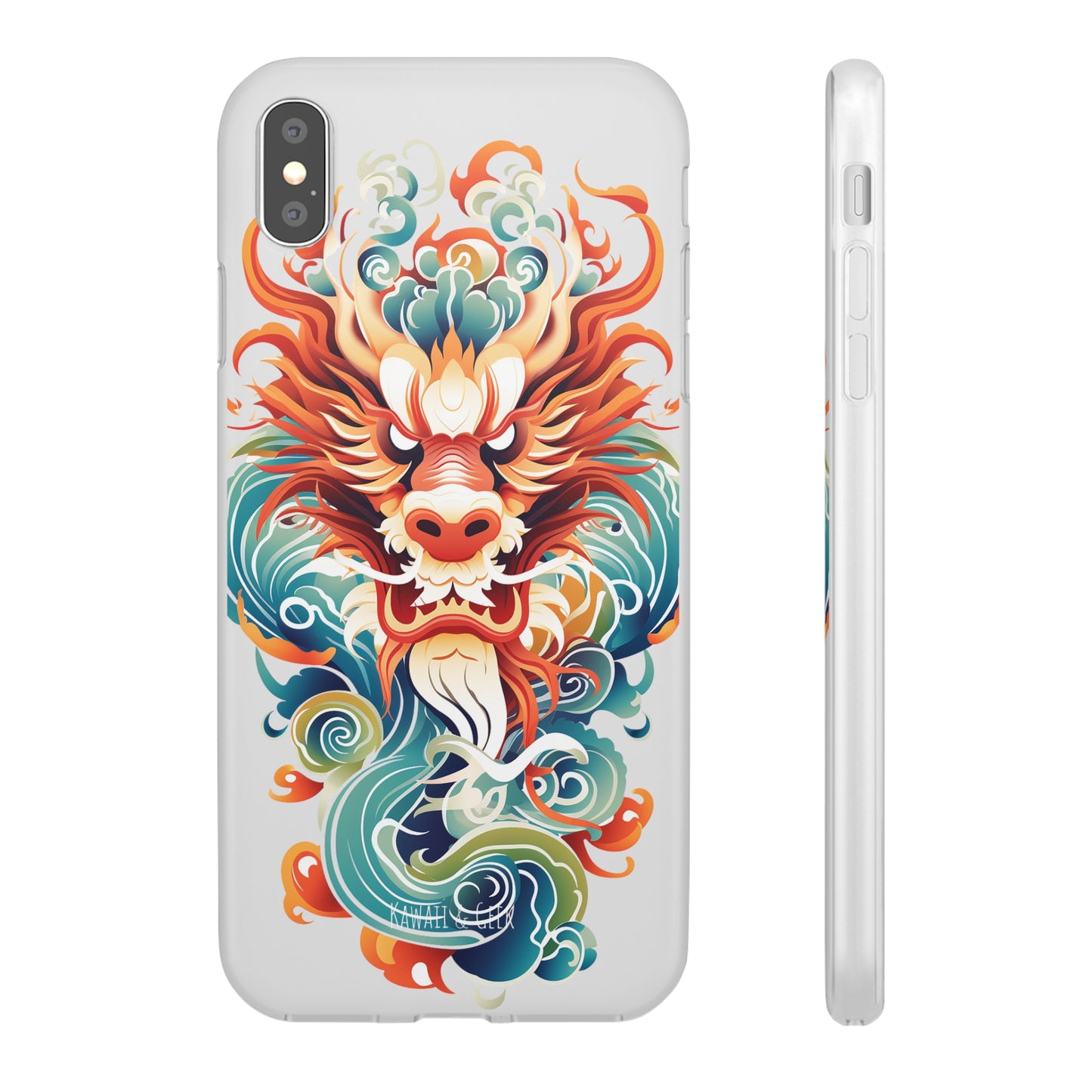 Chinese Ink Dragon Flexi Transparent Phone Case