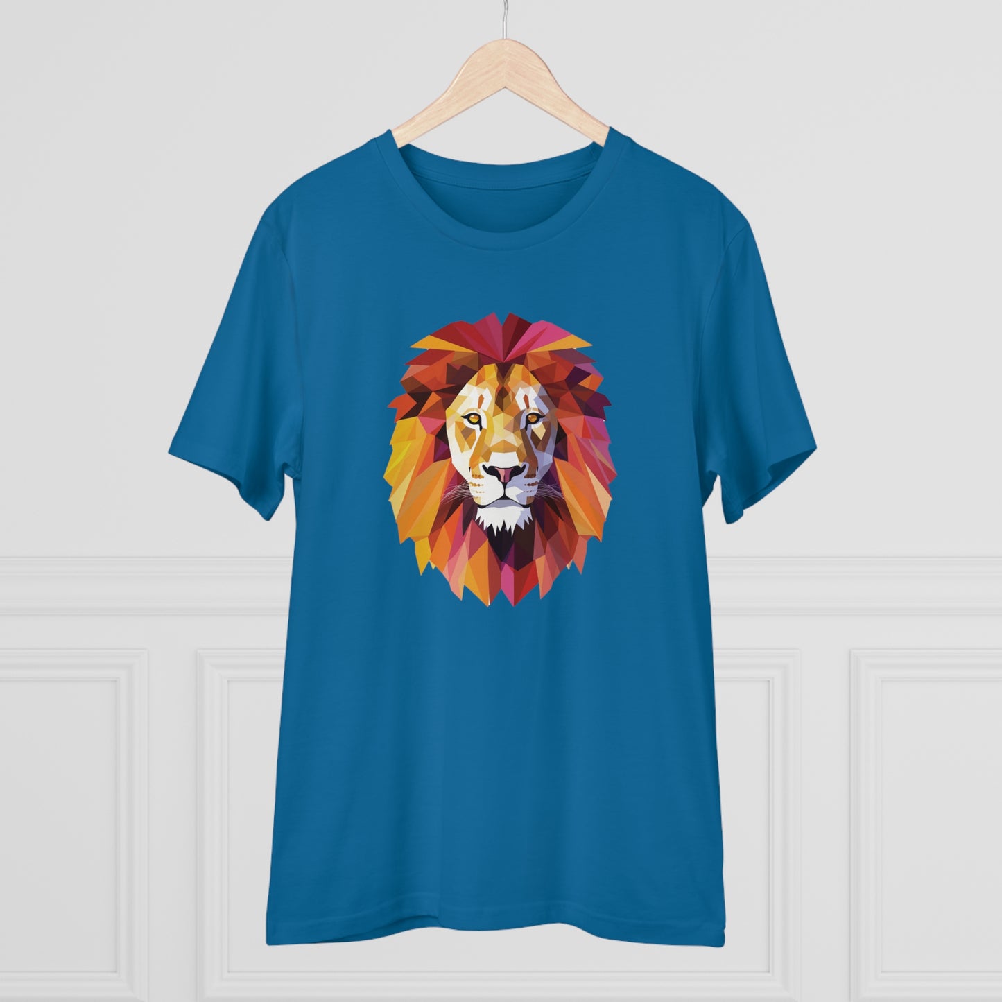 Lion Polygonal T-Shirt - Embrace Majestic Roar