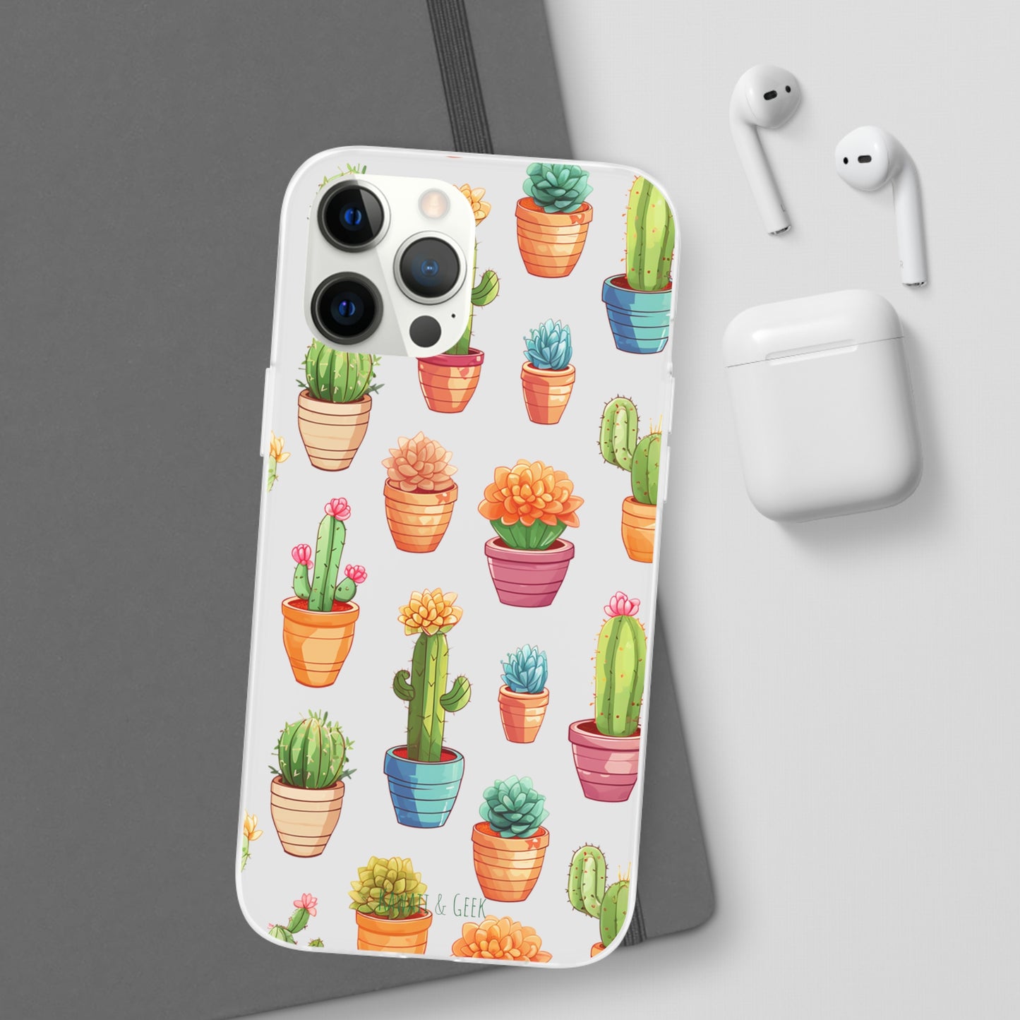 Charming Cactus Flexi and semi Transparent Phone Case