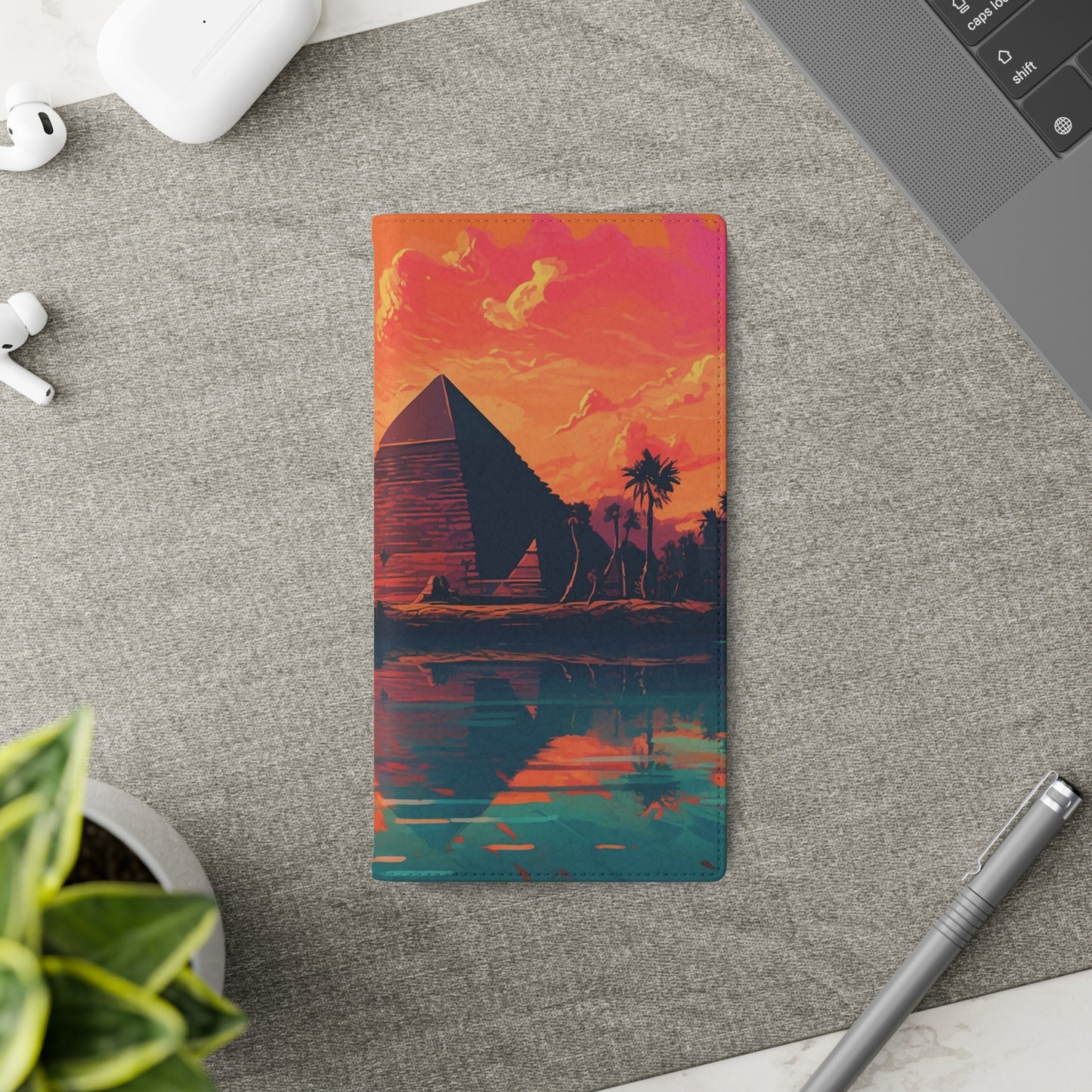 Egyptian Pyramid at Sunset Flip Phone Case - Carry the Mystique of Ancient Egypt with You