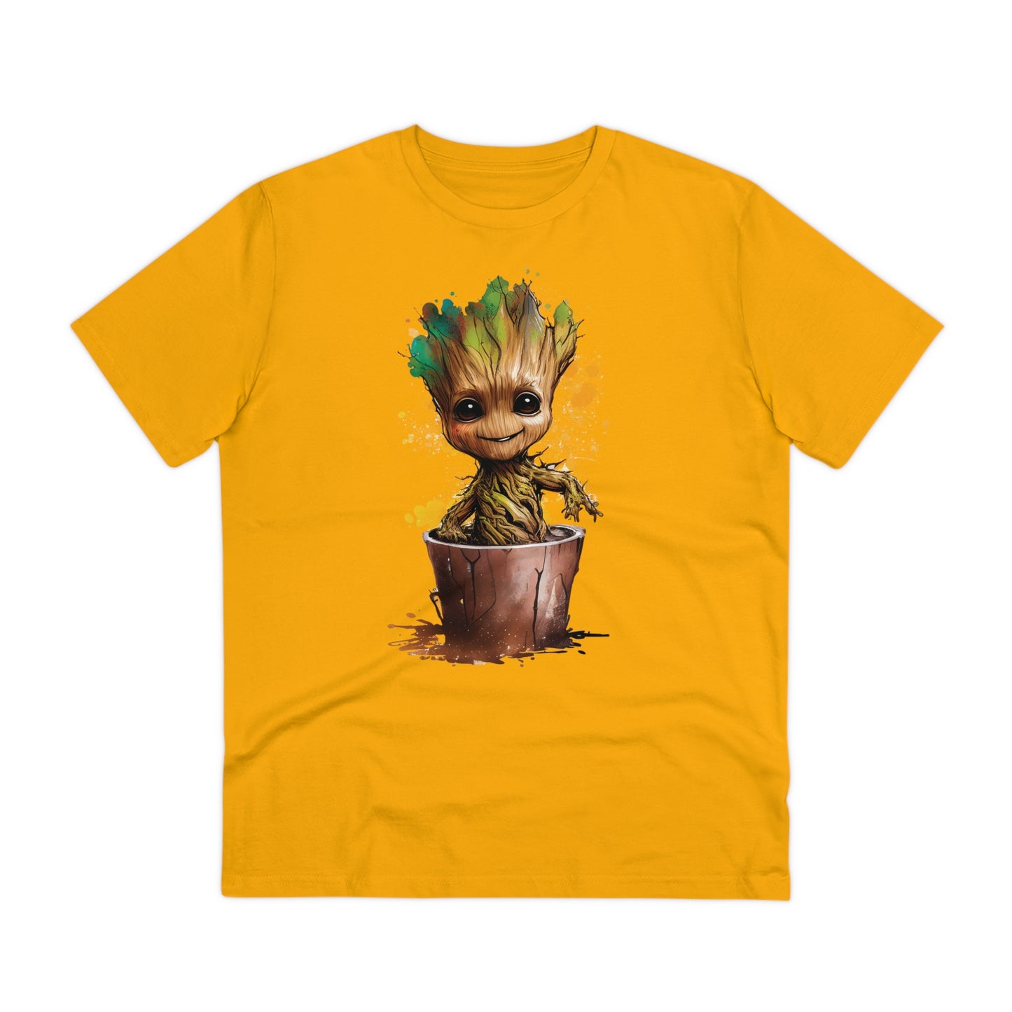 Eco-Friendly Baby Groot Watercolor Style Unisex T-Shirt - Add Some Fun and Sustainable Style to Your Wardrobe