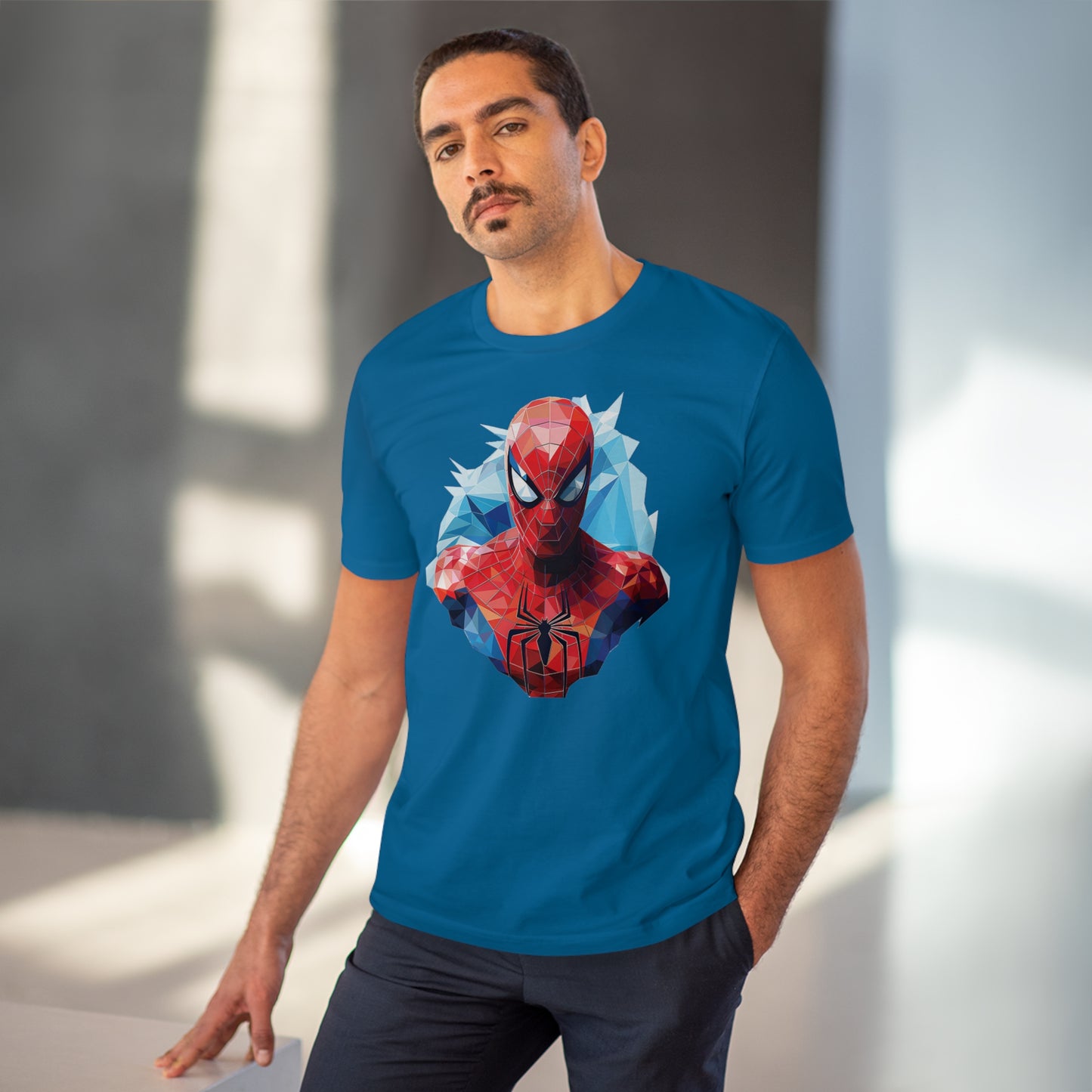 Spider-Man Polygonal Geometric T-Shirt - Swing into Stylish Adventure