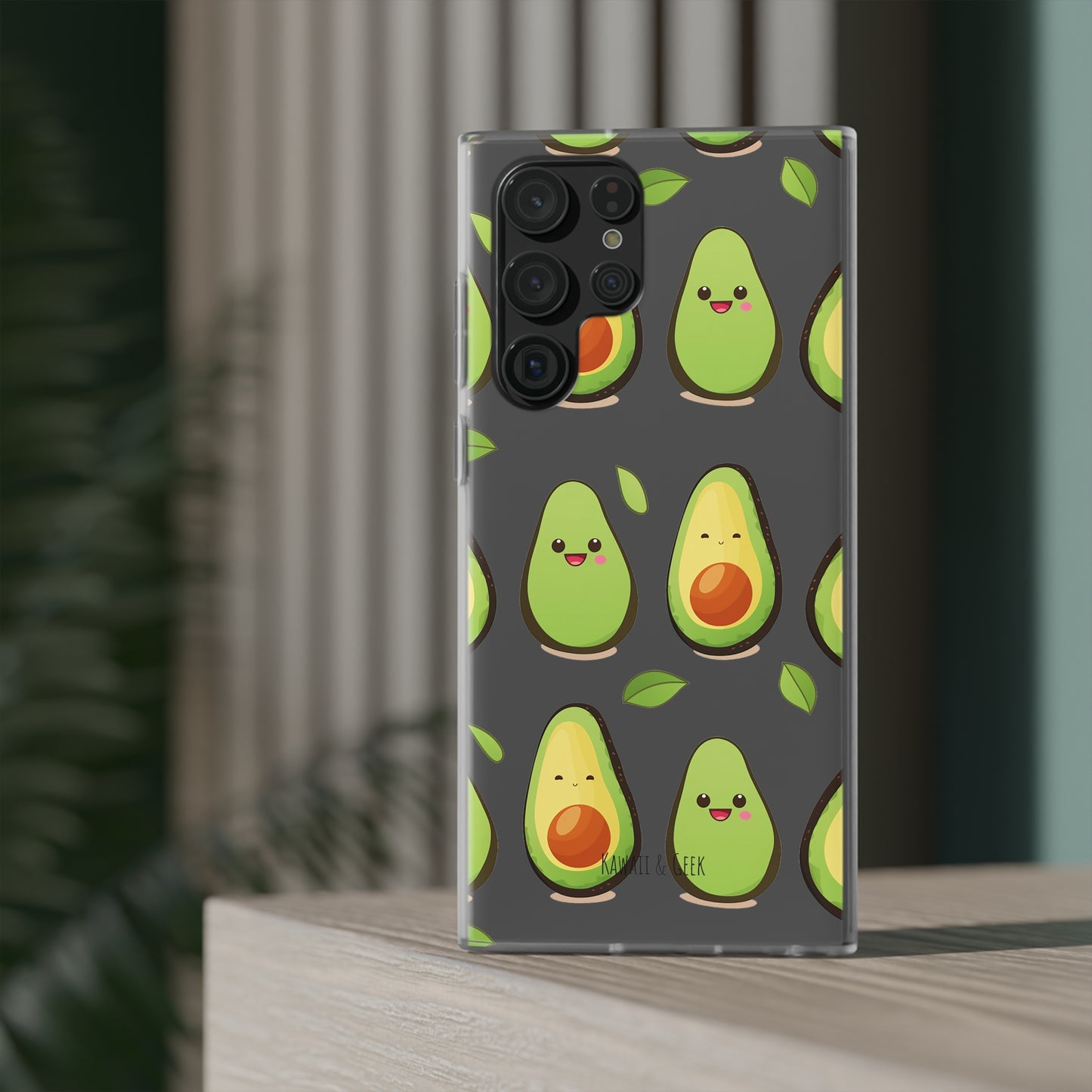 Cute Avocado Transparent Flexi Case: Perfect Blend of Style & Function