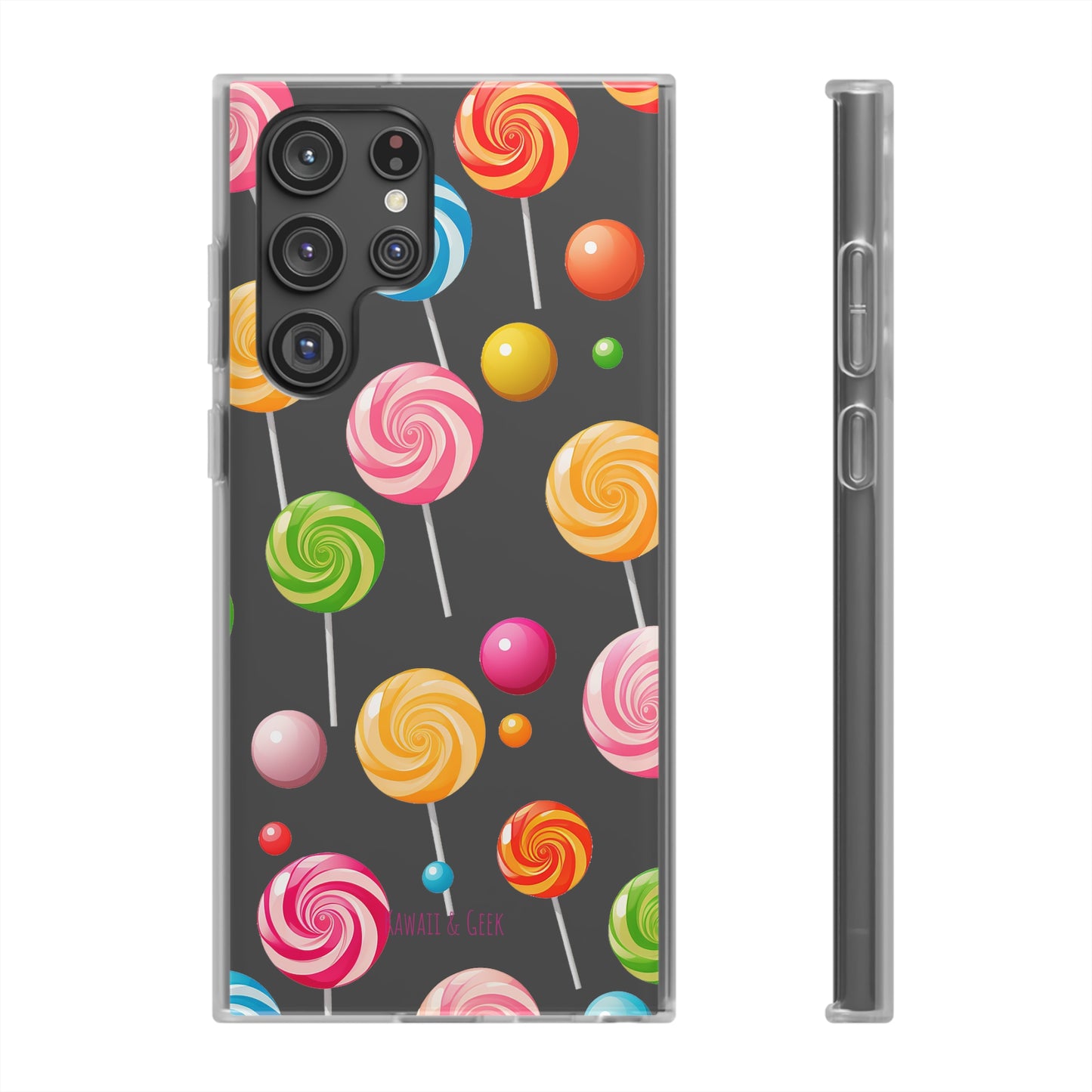 Vibrant Lollypop Array - Flexi Transparent Phone Case