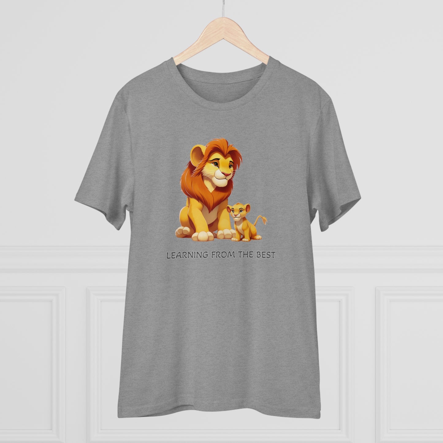 Learning from the Best - Father's Day T-Shirt - Celebrate the Bond with Mufasa and Simba in Eco-Friendly Style