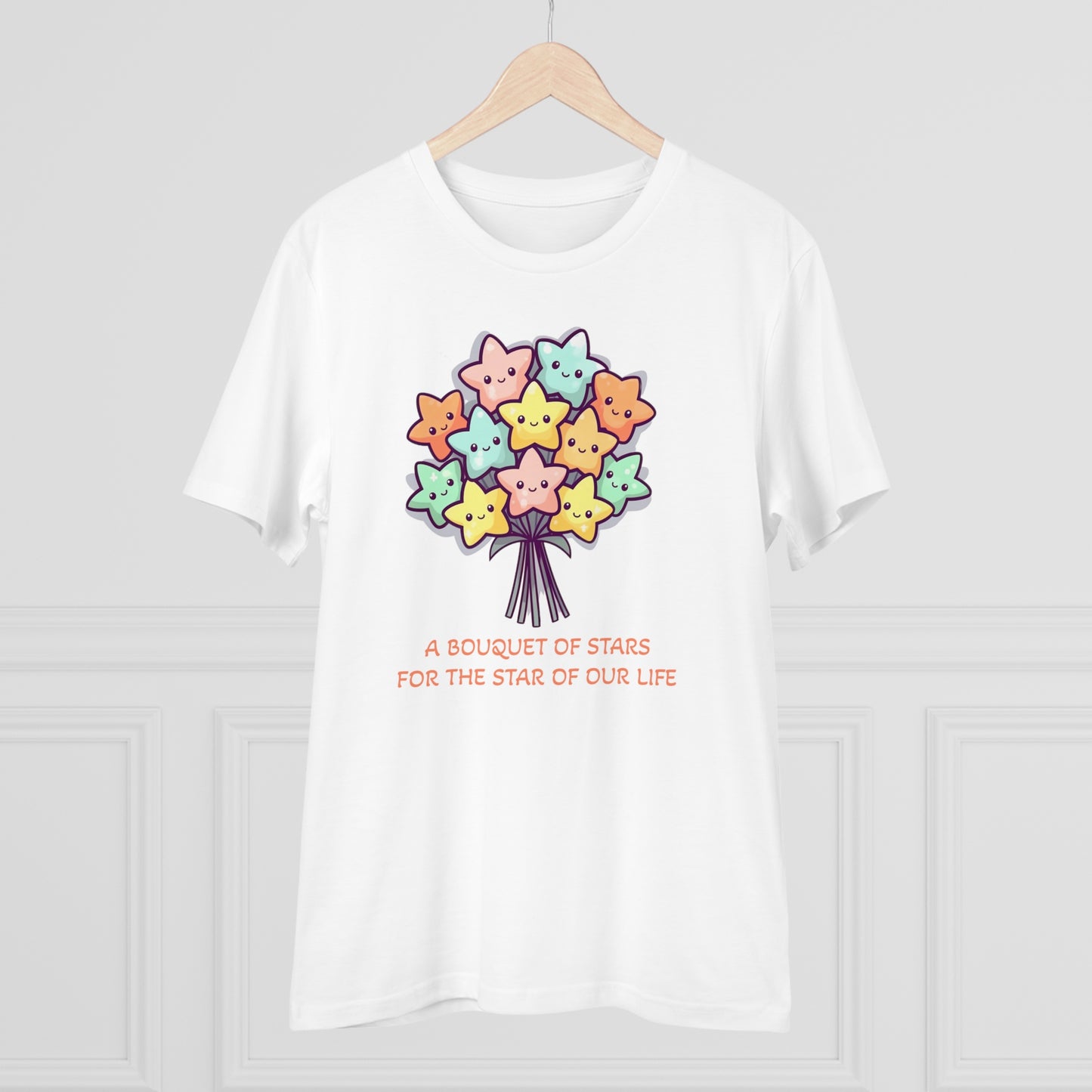 Bouquet of Stars for the Star of Our Life -  Unisex Eco-Friendly T-Shirt - Father's and Mother's Day Special