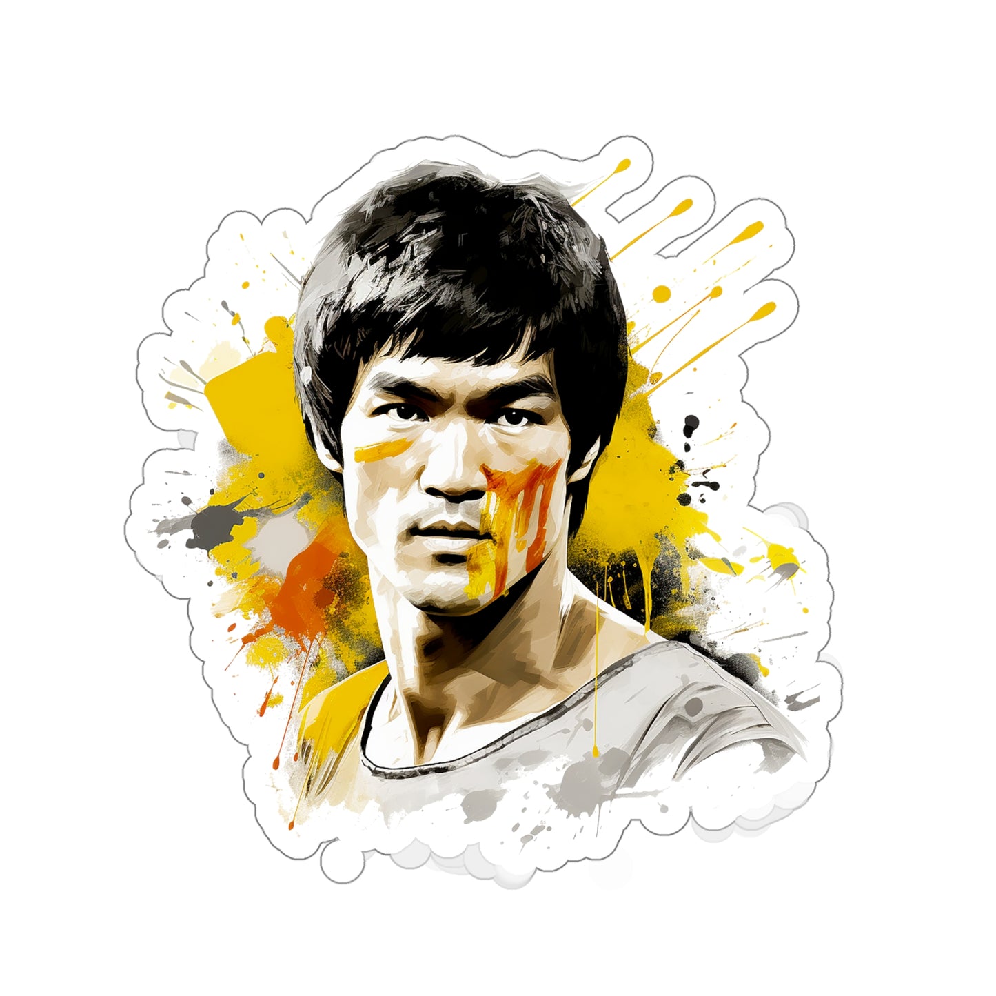 Watercolor Bruce Lee: Martial Arts Legend Sticker