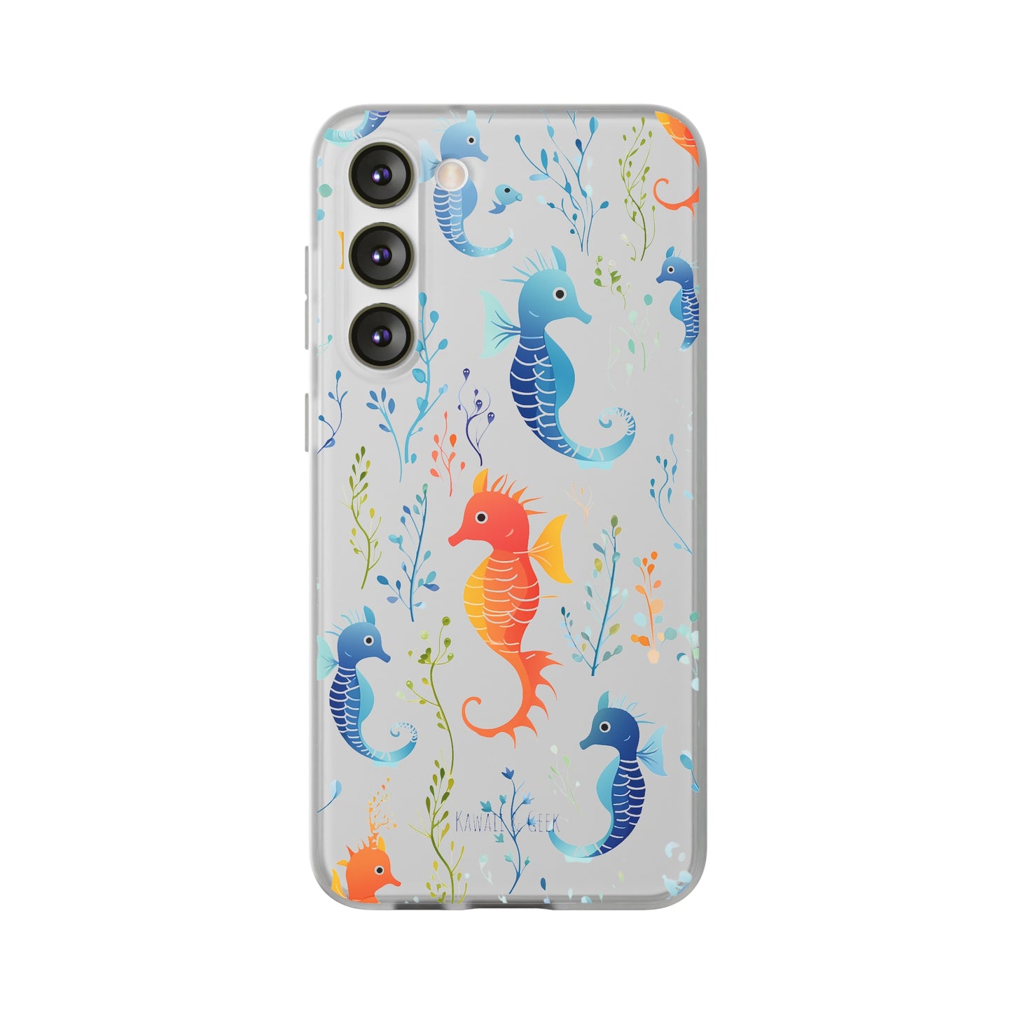 Underwater Seahorse Flexi Transparent phone Case : Dive into Cuteness!