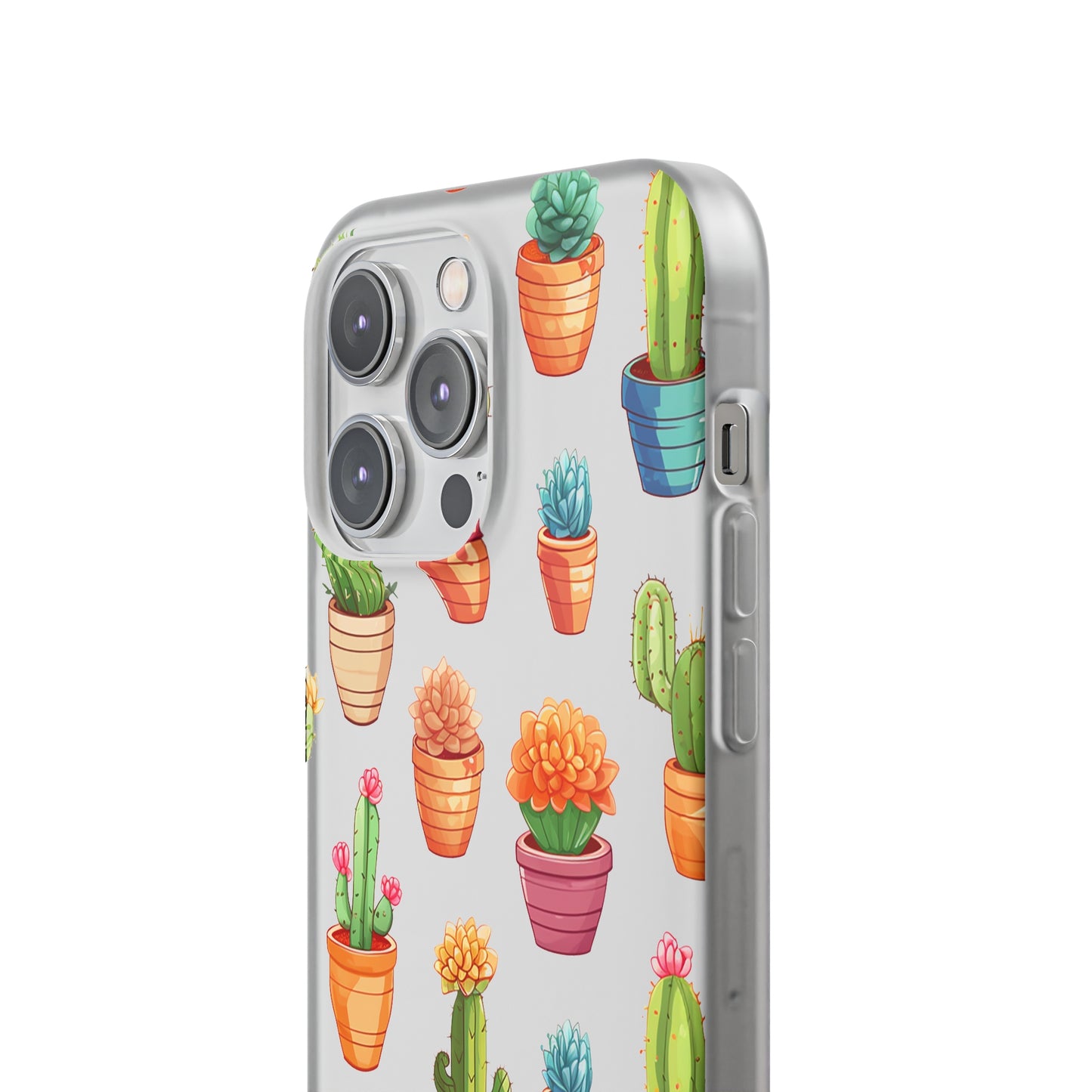 Charming Cactus Flexi and semi Transparent Phone Case