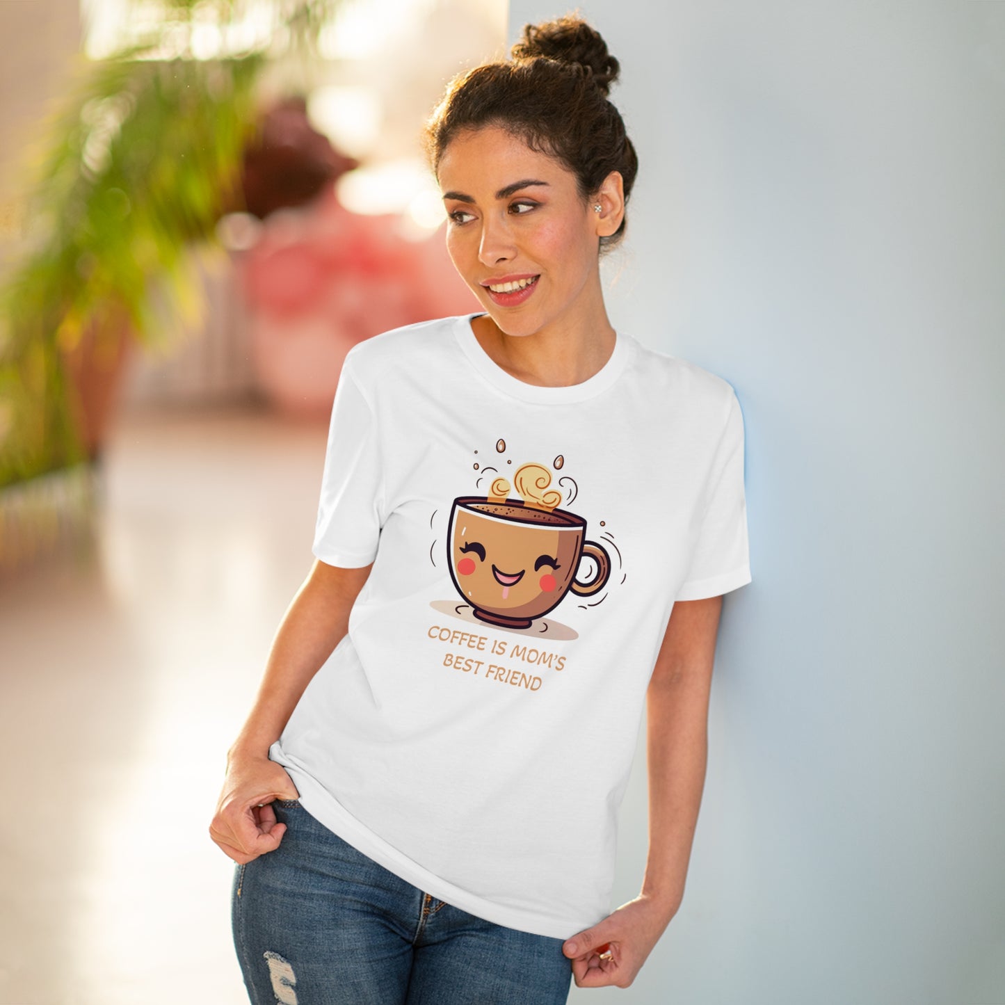 Coffee is Mom's Best Friend - Unisex Eco-Friendly T-Shirt - Celebrate Mother's day in Style and Sustainability