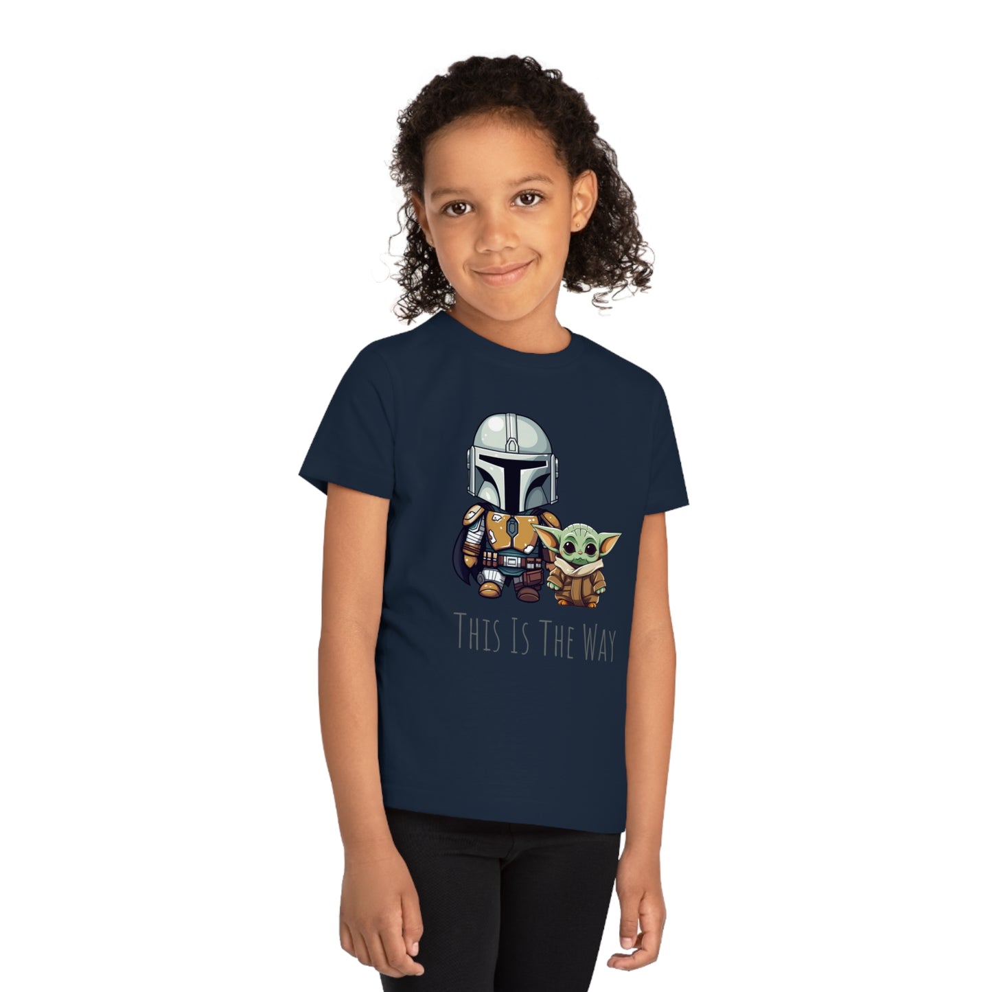 Mandalorian and baby yoda Kids Eco-Friendly T-Shirt - Embrace Galactic Adventures