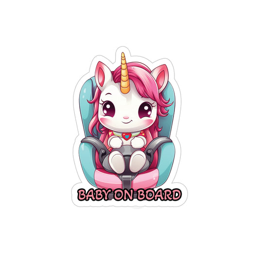 Baby on Board Car Sticker - Baby Unicorn - Magical Passenger Onboard