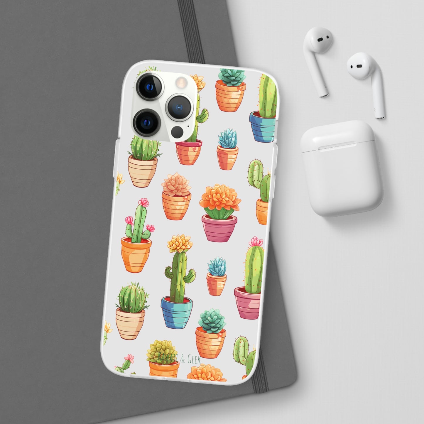 Charming Cactus Flexi and semi Transparent Phone Case