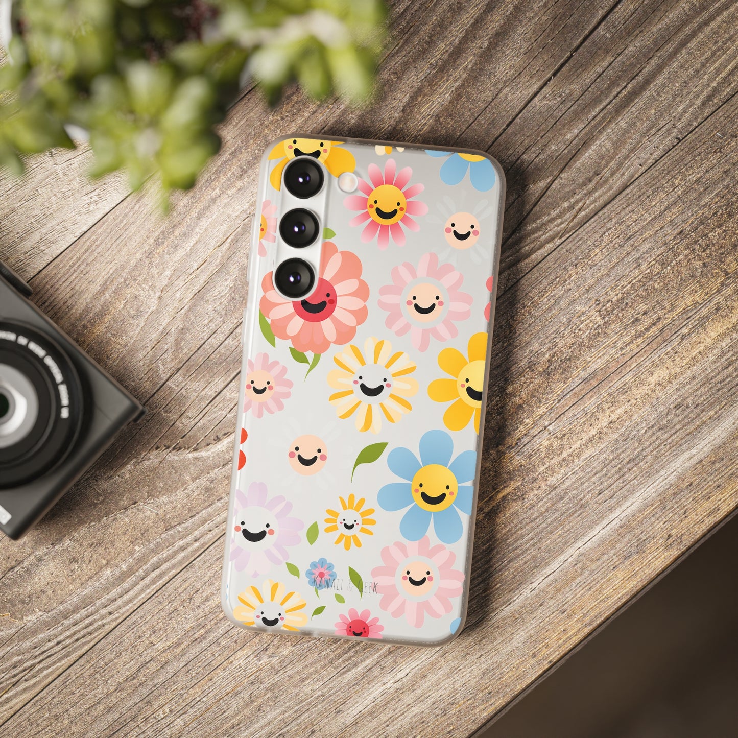 Kawaii Flowers Flexi Transparent Phone Case