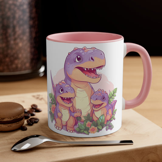 Cute Mug with Mom T-Rex and Kids : "Don't Mess with a T-Rex Mom !"  Mother's day special