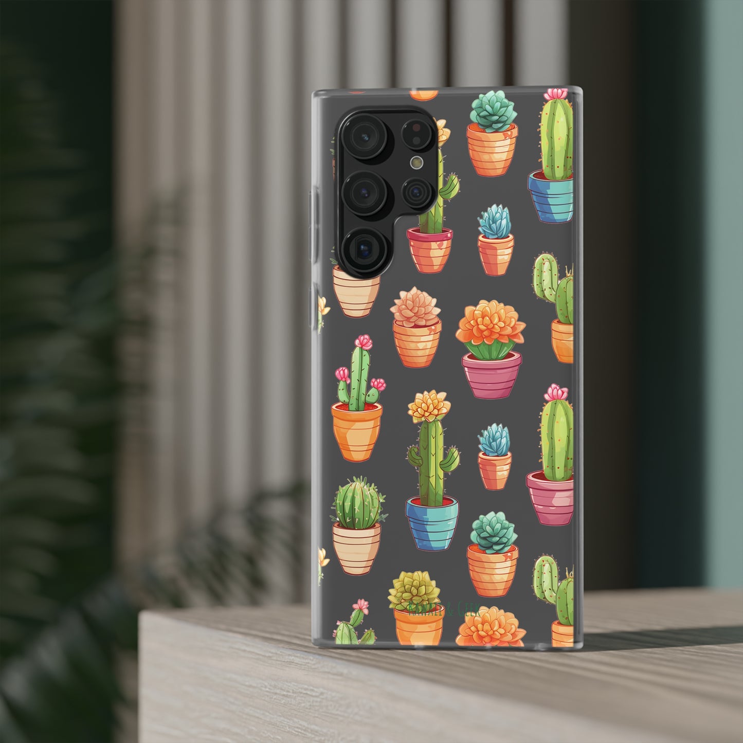 Charming Cactus Flexi and semi Transparent Phone Case