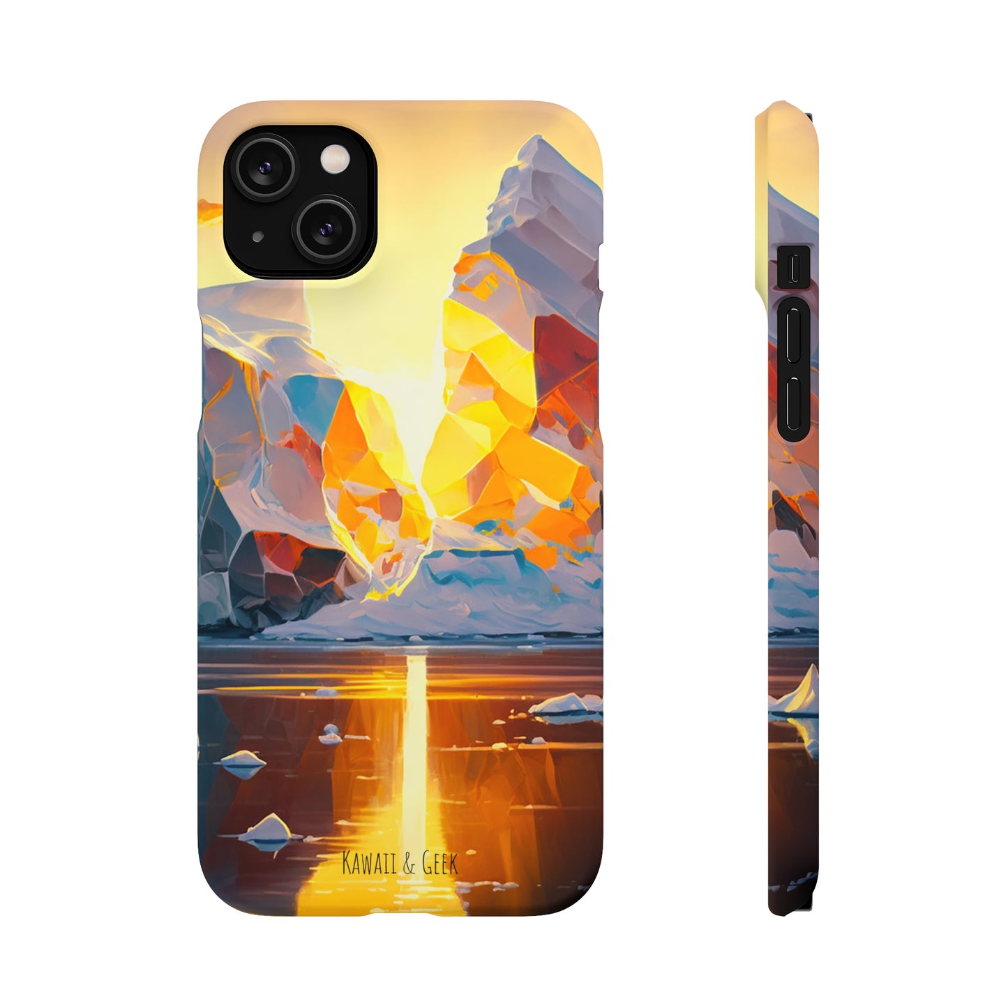 Arctic Landscape and Iceberg at Sunset Phone Case - Capture the Serenity of Nature on Your Device