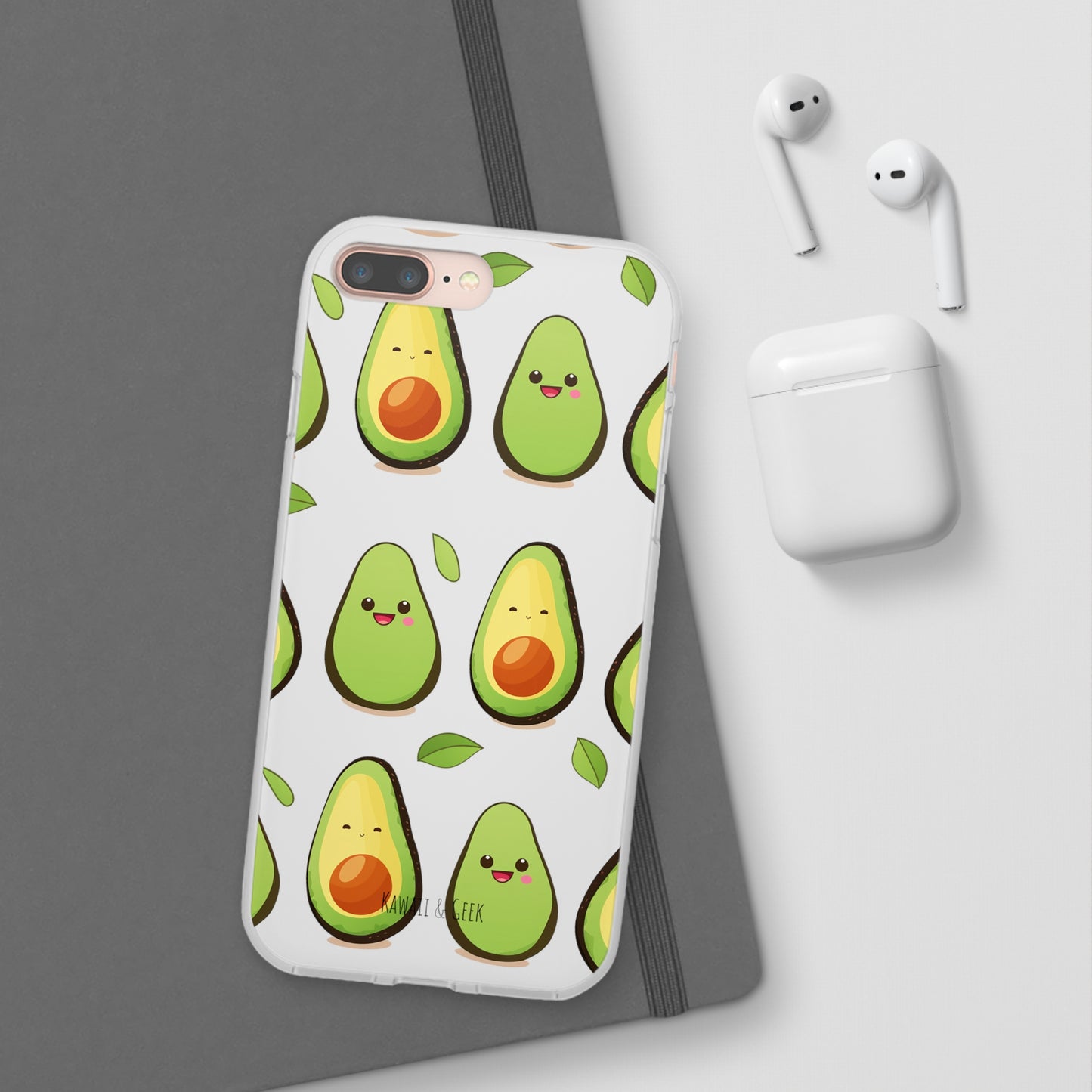 Cute Avocado Transparent Flexi Case: Perfect Blend of Style & Function