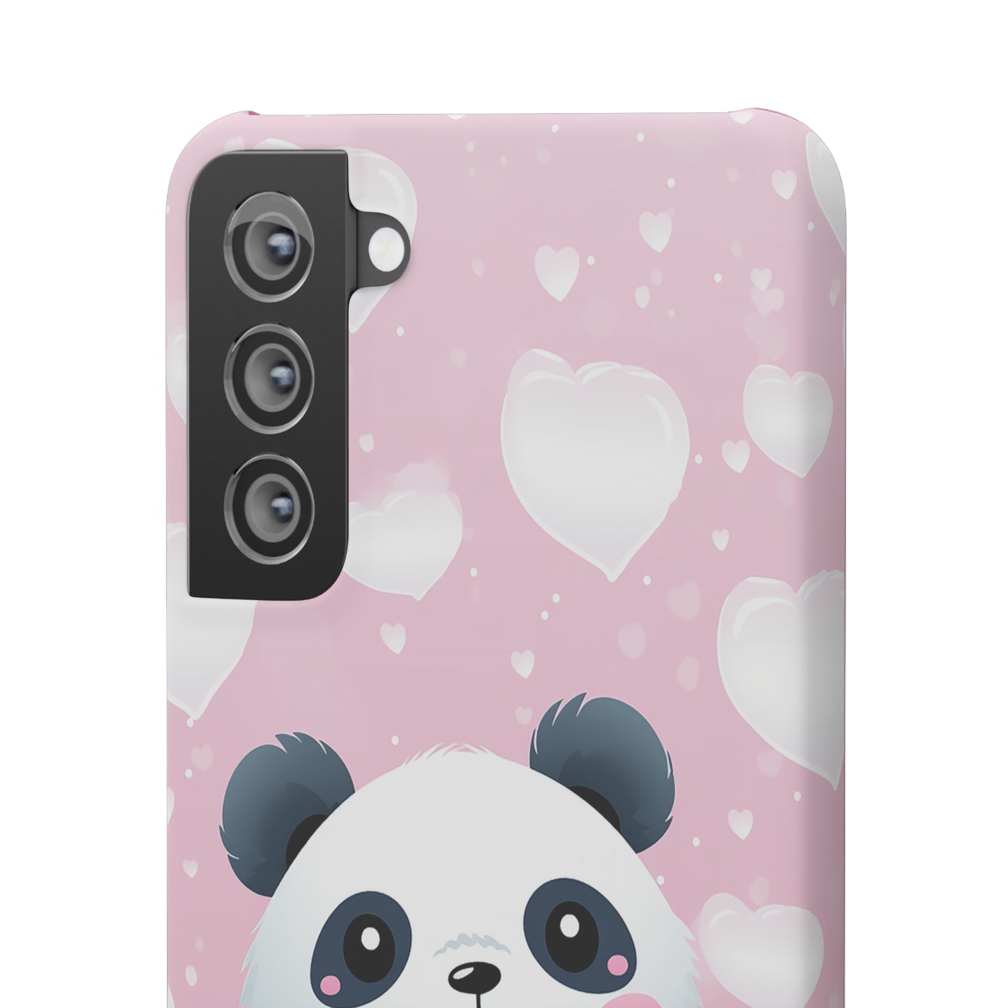 Cute Panda & Hearts Premium Phone Case