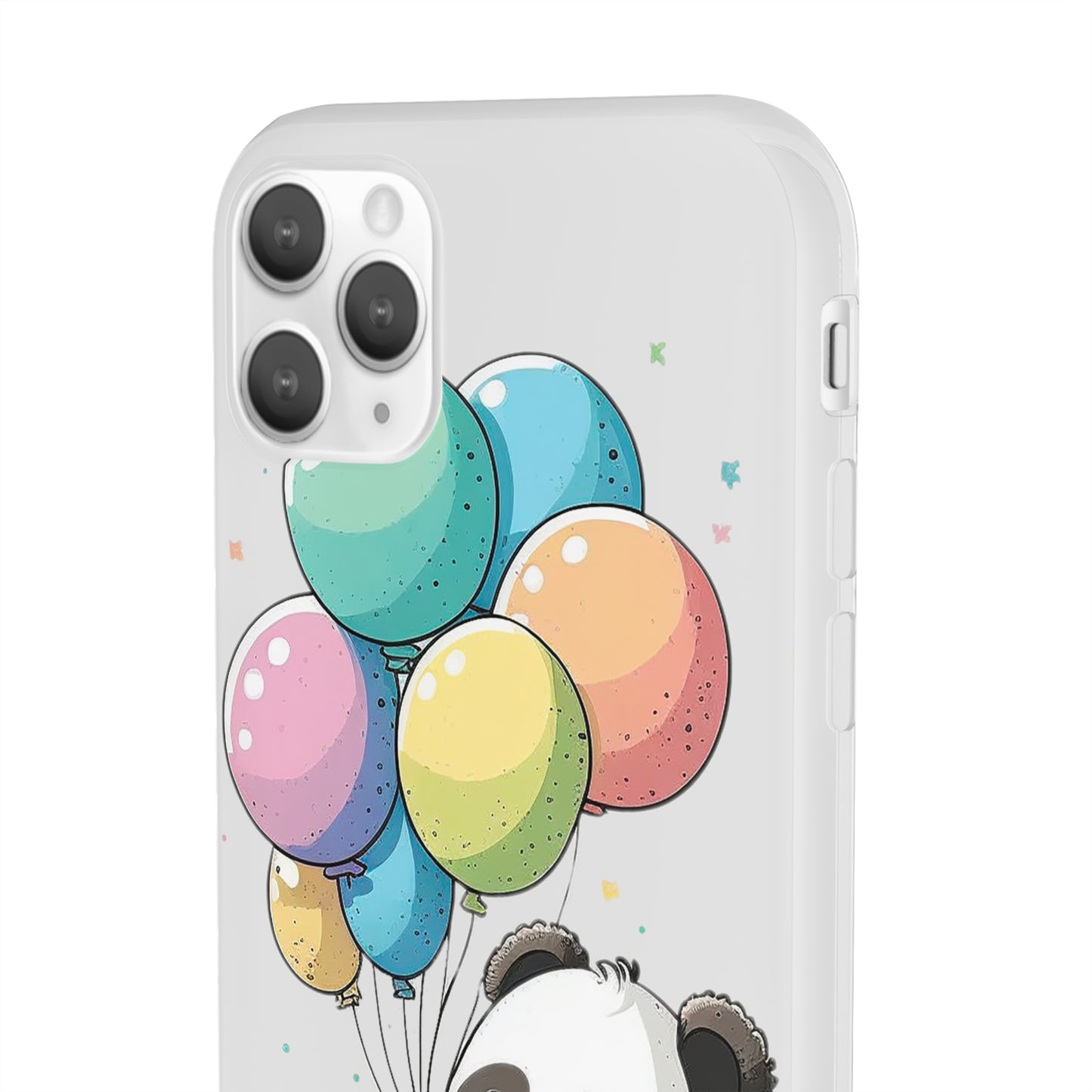 Cute Panda with Balloons flexi Smartphone Case - Add Some Adorable and Protective Style to Your Device