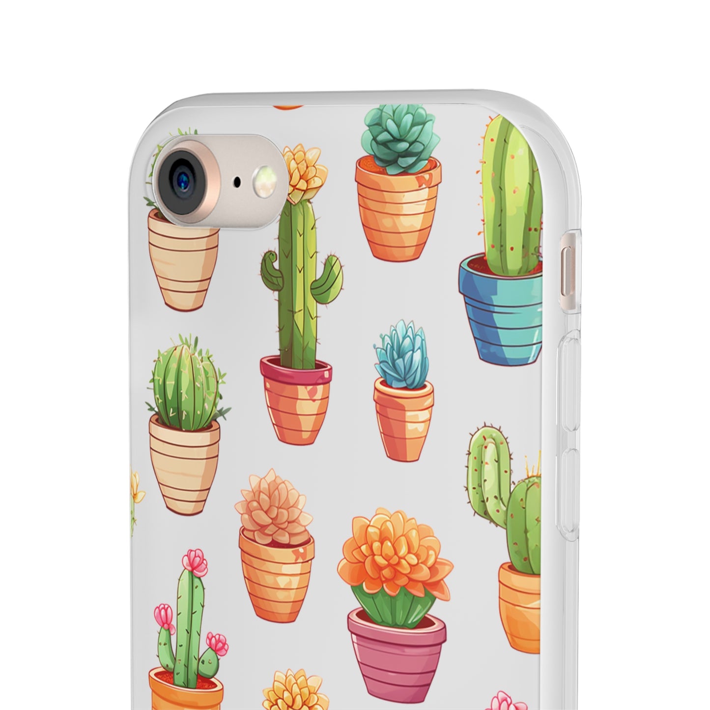 Charming Cactus Flexi and semi Transparent Phone Case