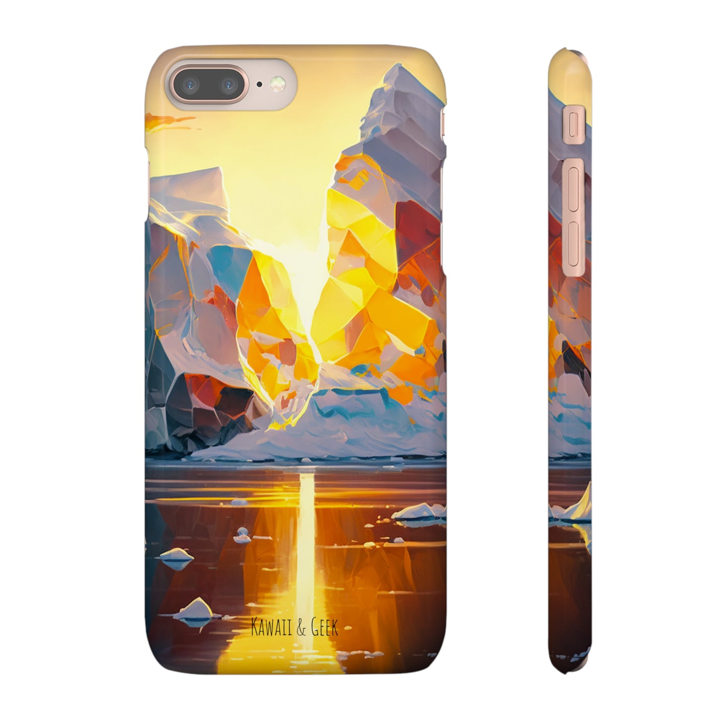 Arctic Landscape and Iceberg at Sunset Phone Case - Capture the Serenity of Nature on Your Device