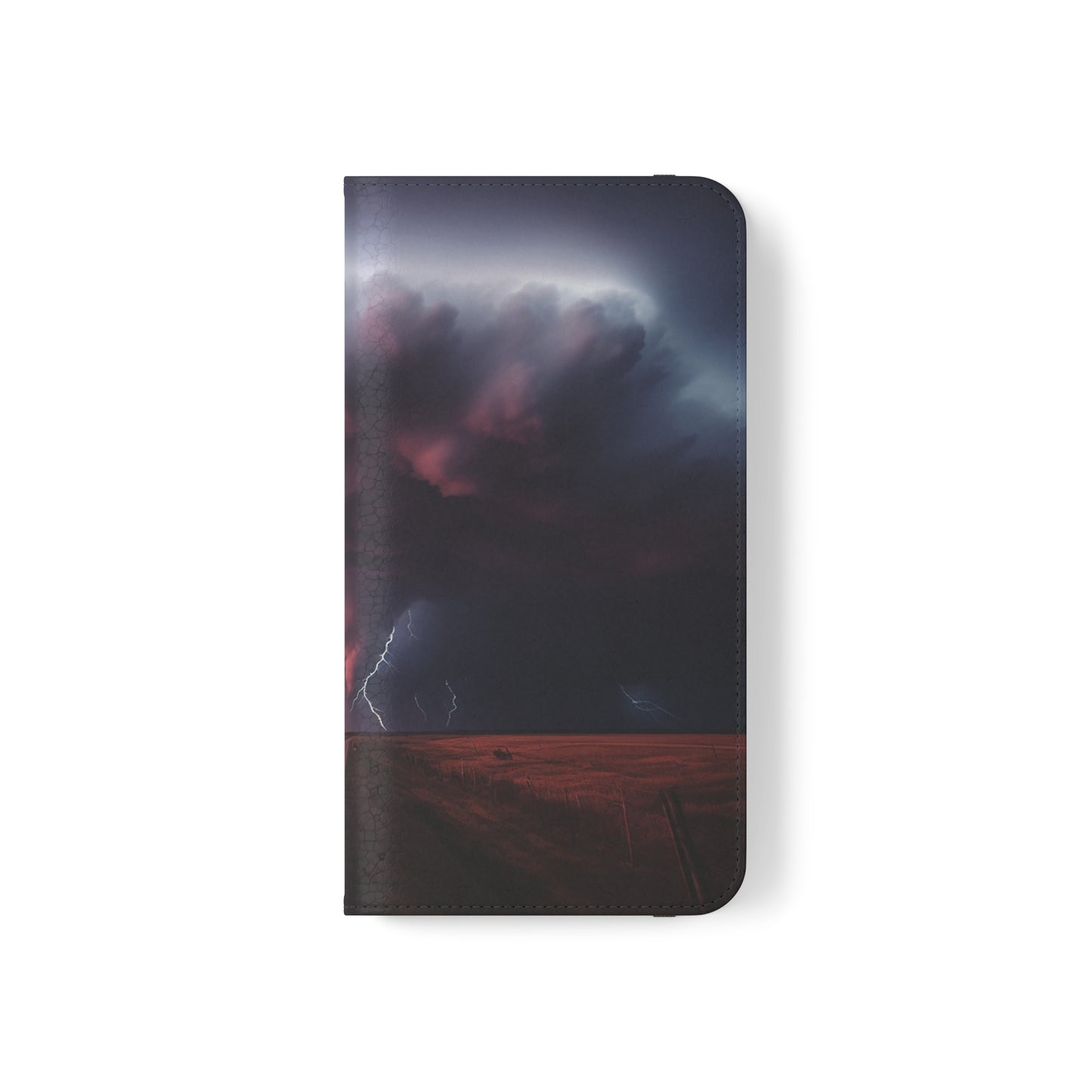 Super Cell Tornado Lightning Flip Phone Case