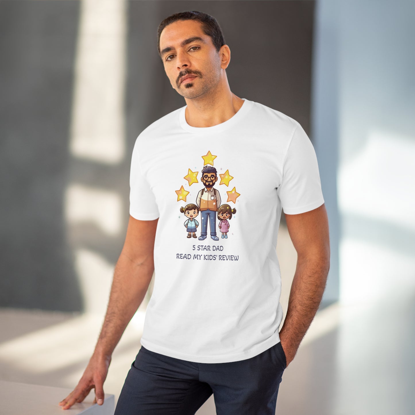 5 Star Dad - Eco-Friendly T-Shirt - Celebrate Father's Day with Style and Sustainability